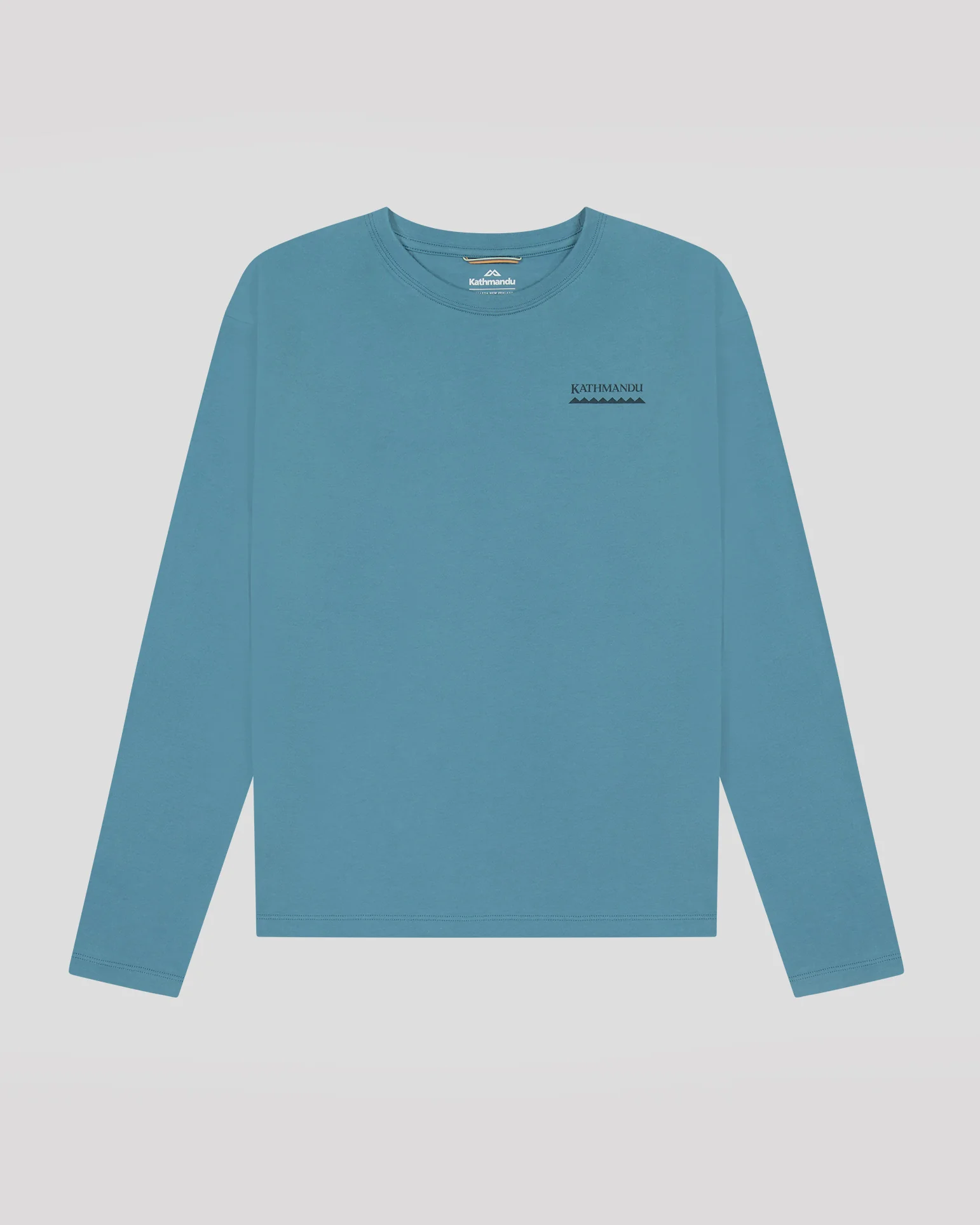 Heritage Logo Women's Organic Cotton L/S Tee - Washed Blue - Image 4