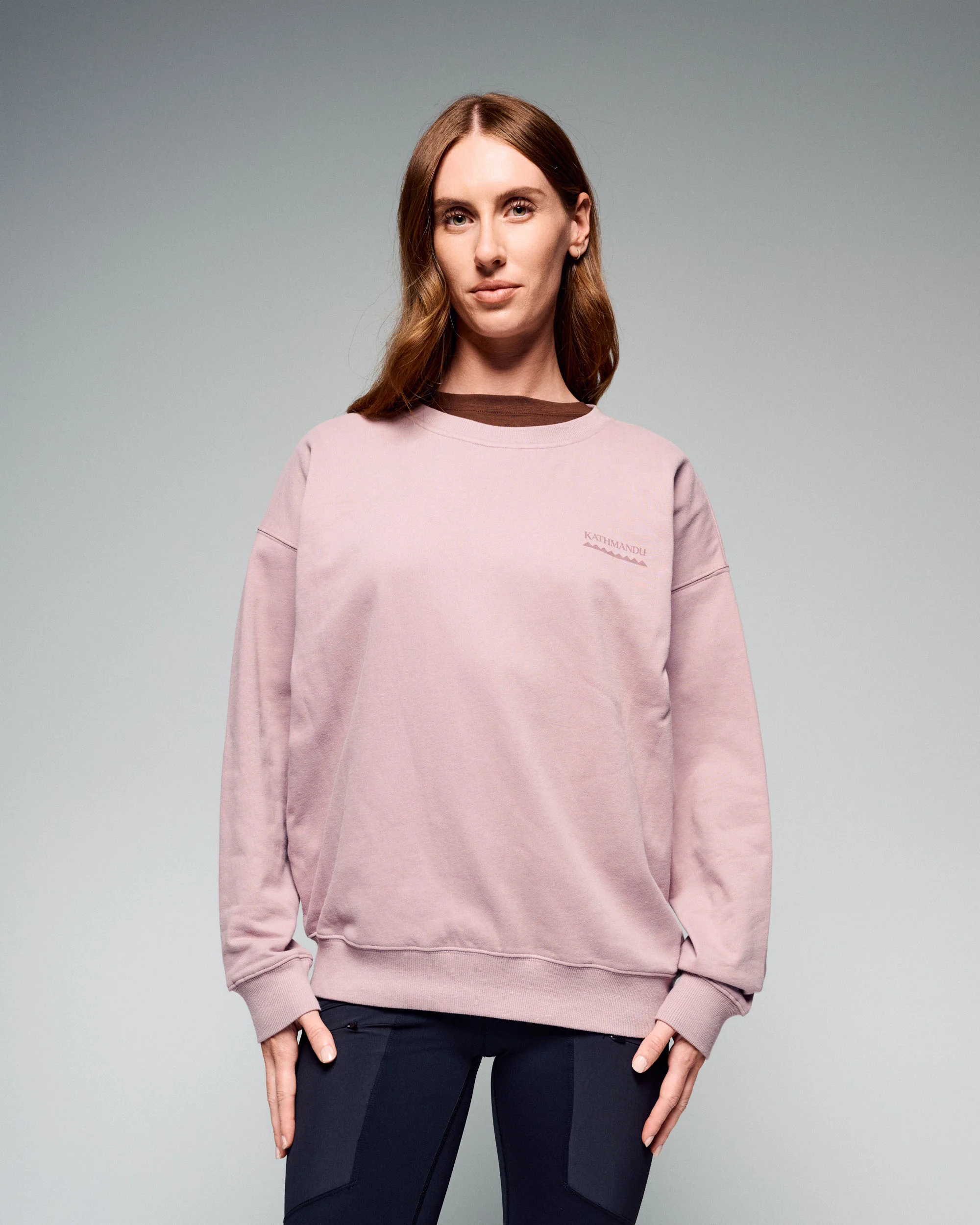 Women's Heritage Logo Slouchy Brushed Crew - Light Thistle - Image 2
