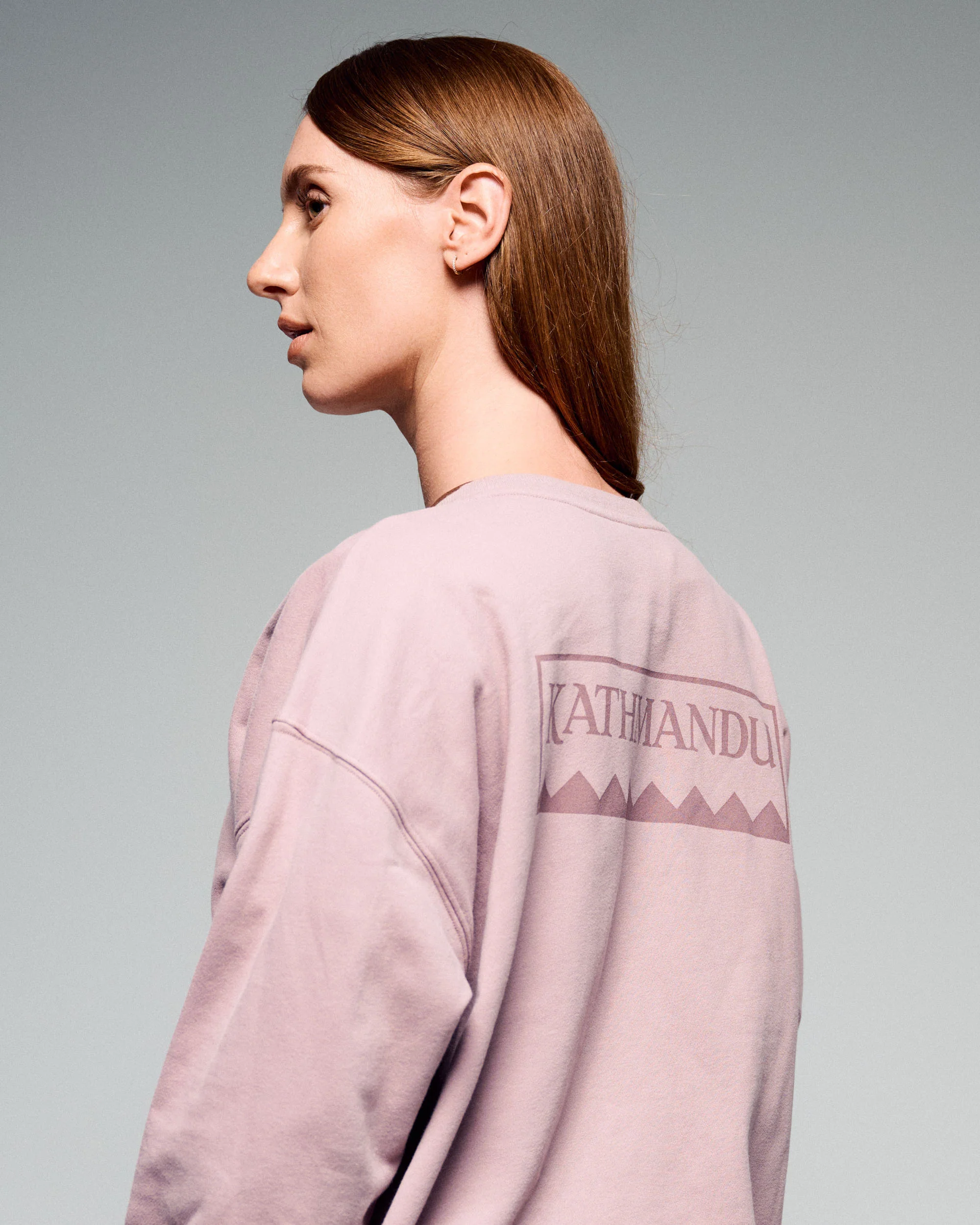 Women's Heritage Logo Slouchy Brushed Crew - Light Thistle - Image 4
