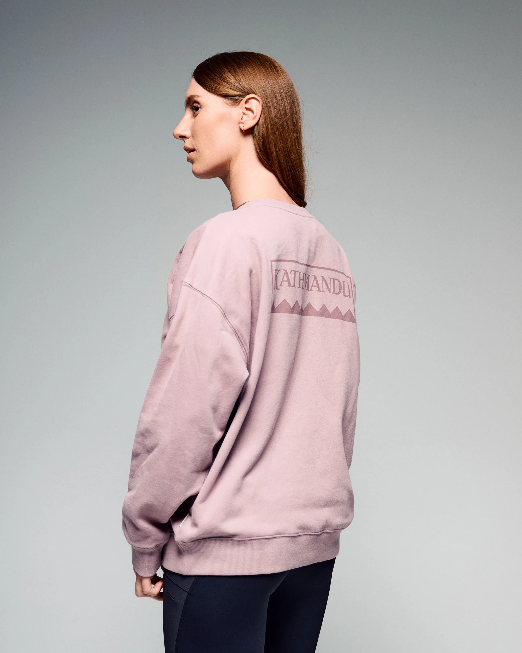 Women's Heritage Logo Slouchy Brushed Crew - Light Thistle - Image 5