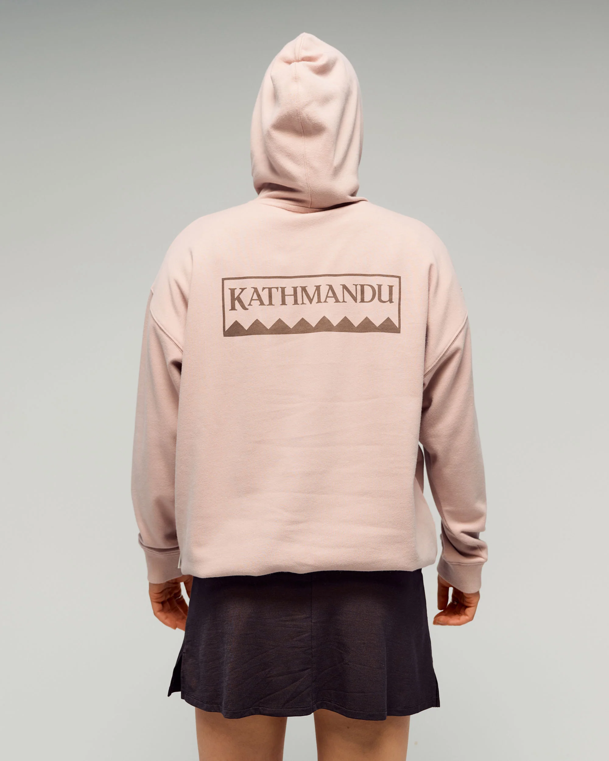 Women's Heritage Logo Slouchy Brushed Hoodie - Light Taupe - Image 3
