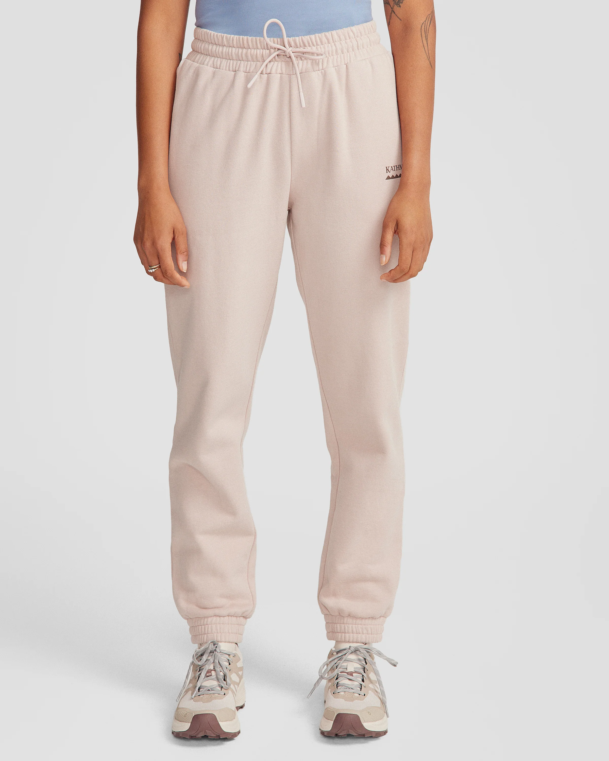 Women's Heritage Logo Slouchy Brushed Joggers - Light Taupe - Image 3
