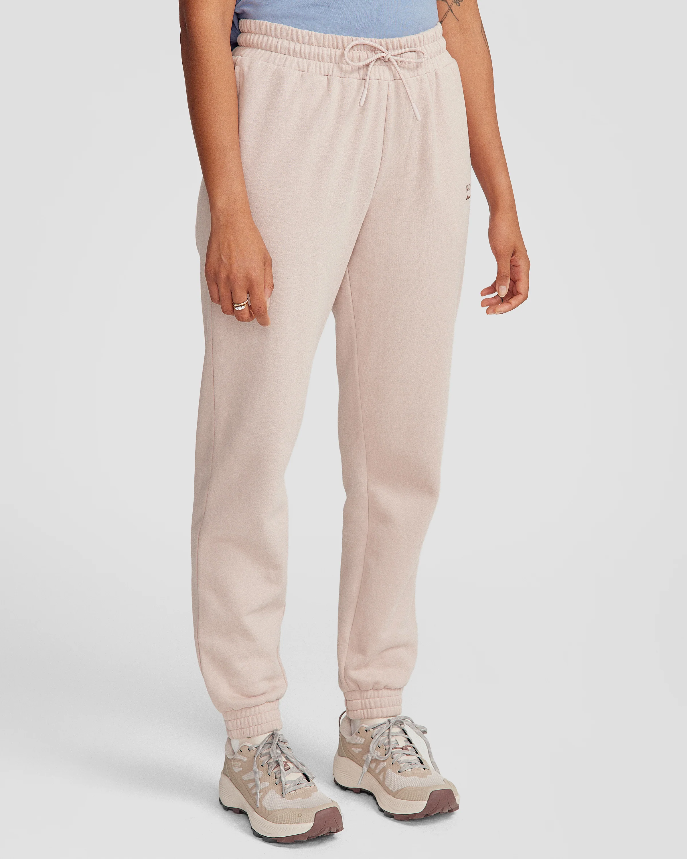 Women's Heritage Logo Slouchy Brushed Joggers - Light Taupe - Image 5