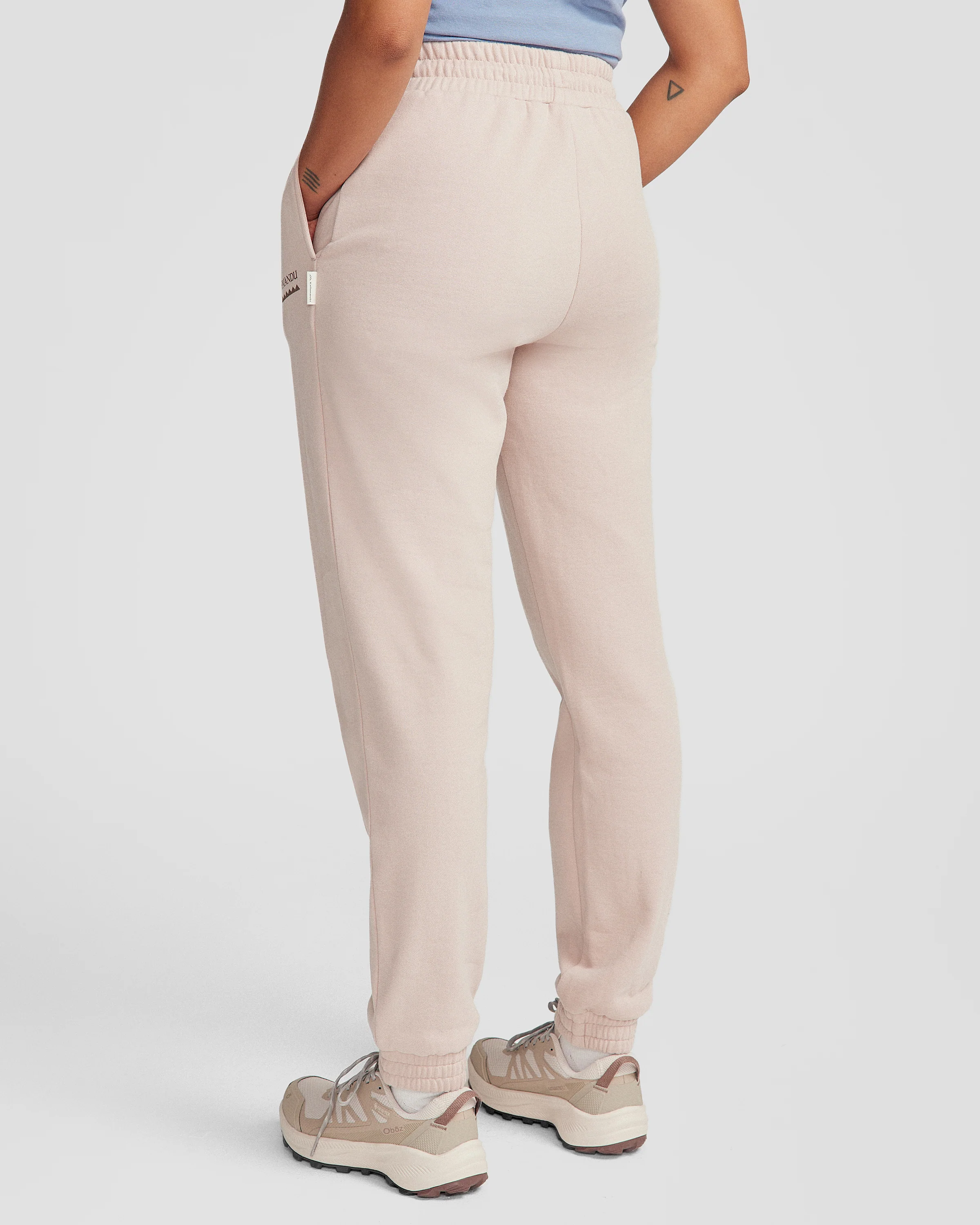 Women's Heritage Logo Slouchy Brushed Joggers - Light Taupe - Image 6