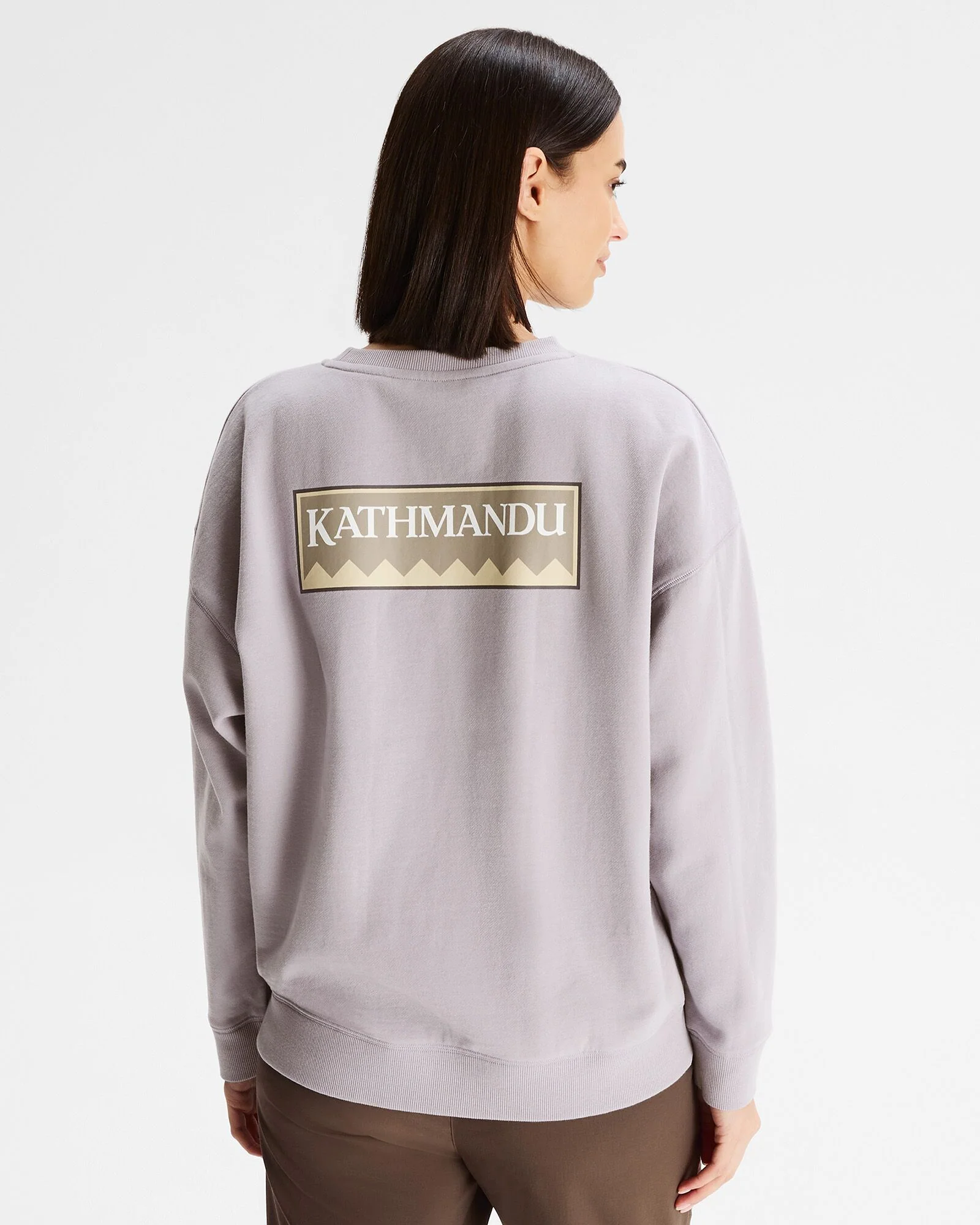 Women's Heritage Logo Slouchy LT BB Crew Sweatshirt - Light Haze - Image 3