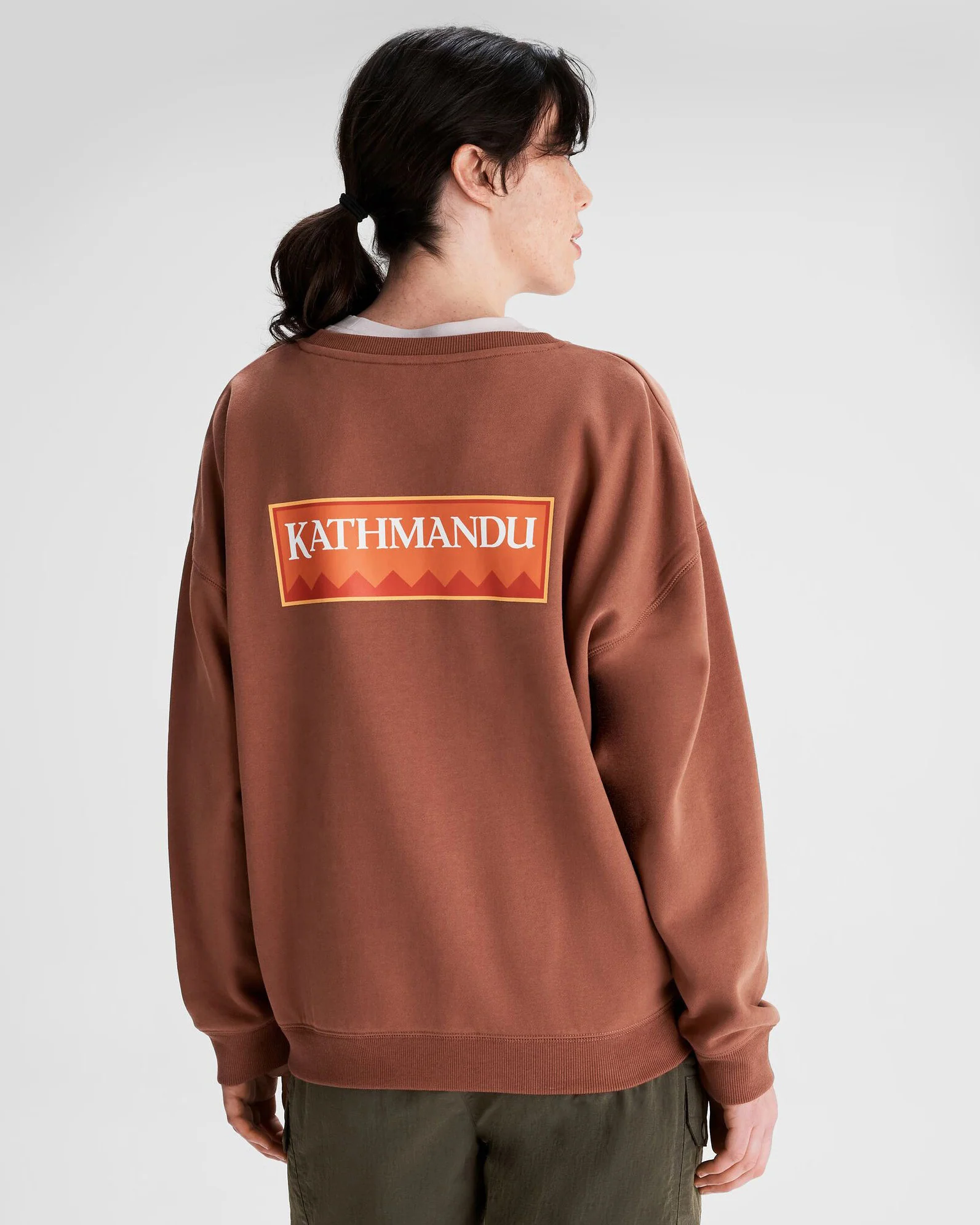 Women's Heritage Logo Slouchy LT BB Crew Sweatshirt - Woodsy - Image 3