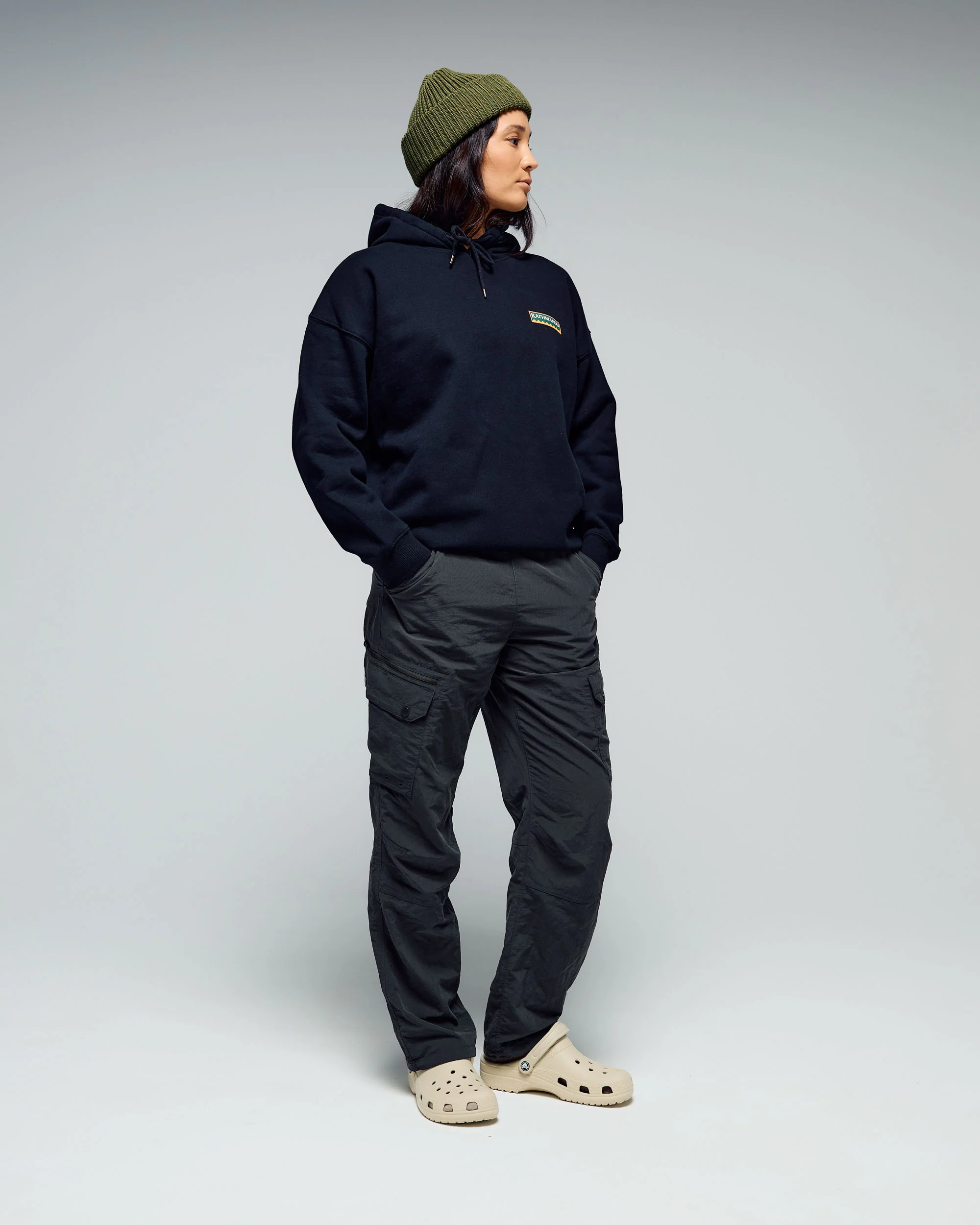 Women's Heritage Logo Slouchy LT BB Hoodie - Black Stingray - Image 3
