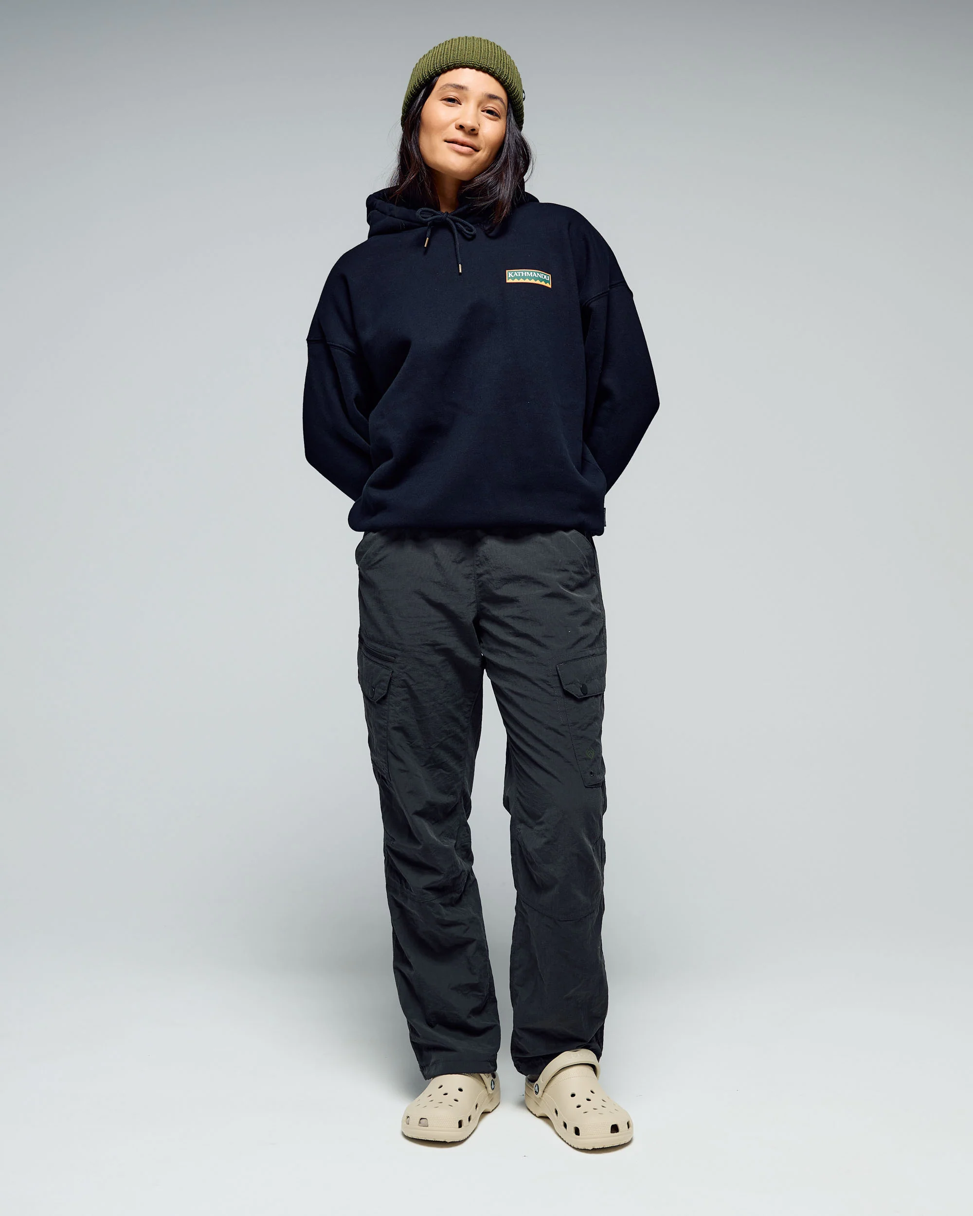 Women's Heritage Logo Slouchy LT BB Hoodie - Black Stingray - Image 4