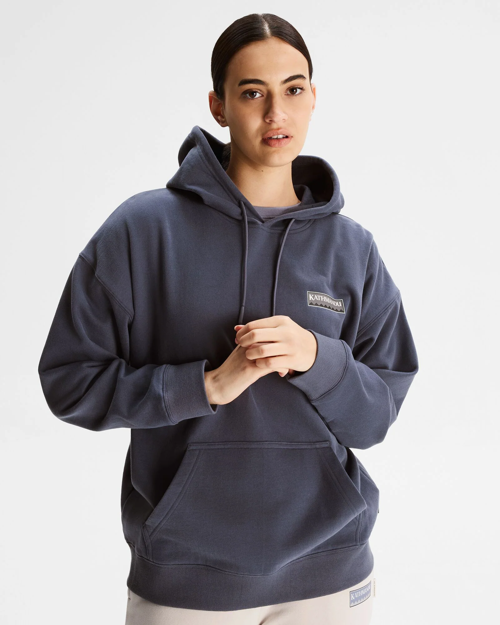 Women's Heritage Logo Slouchy LT BB Hoodie - Mid Navy - Image 3