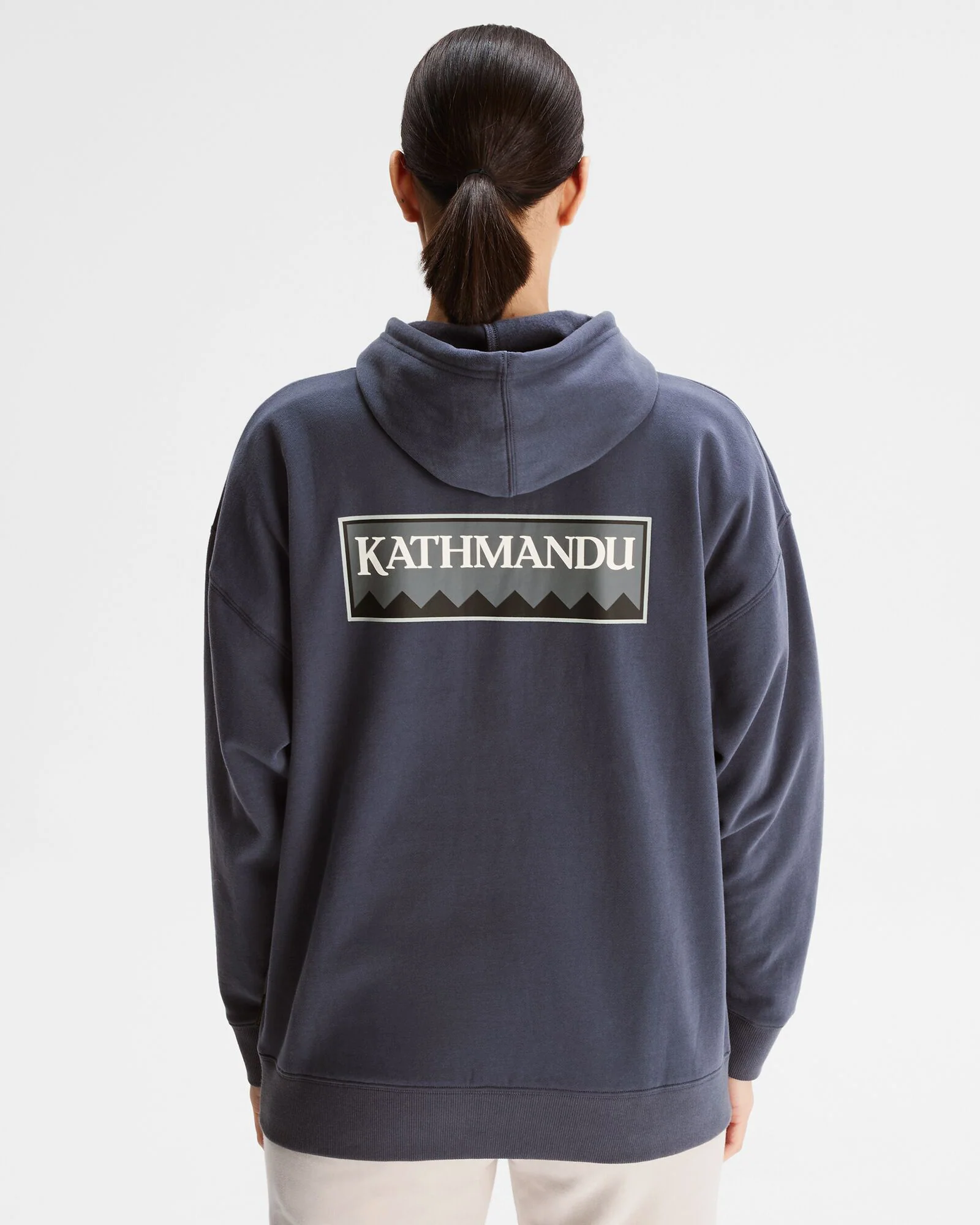 Women's Heritage Logo Slouchy LT BB Hoodie - Mid Navy - Image 4