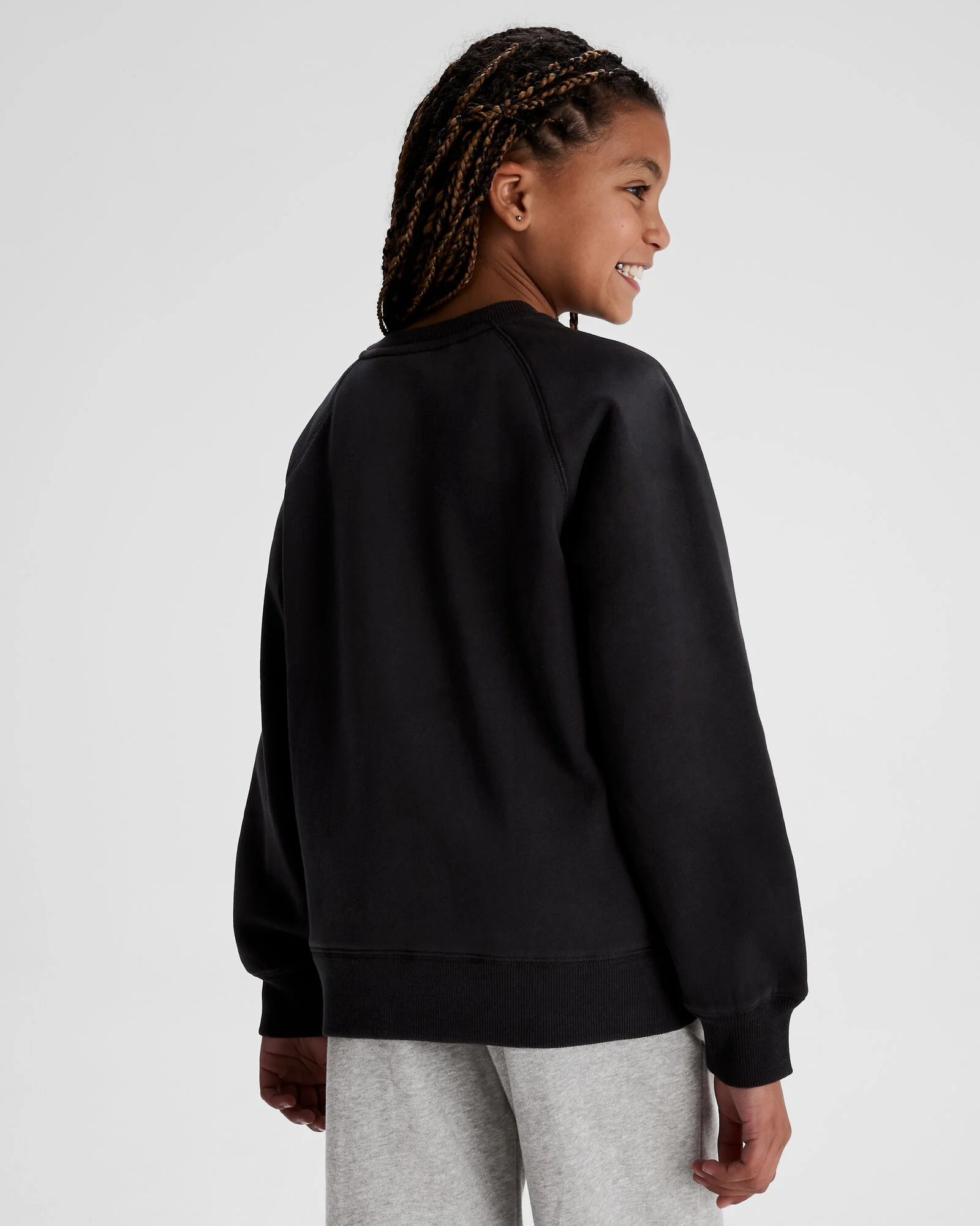 Youth Heritage Logo LT BB Crew Sweatshirt - Black Stingray - Image 4