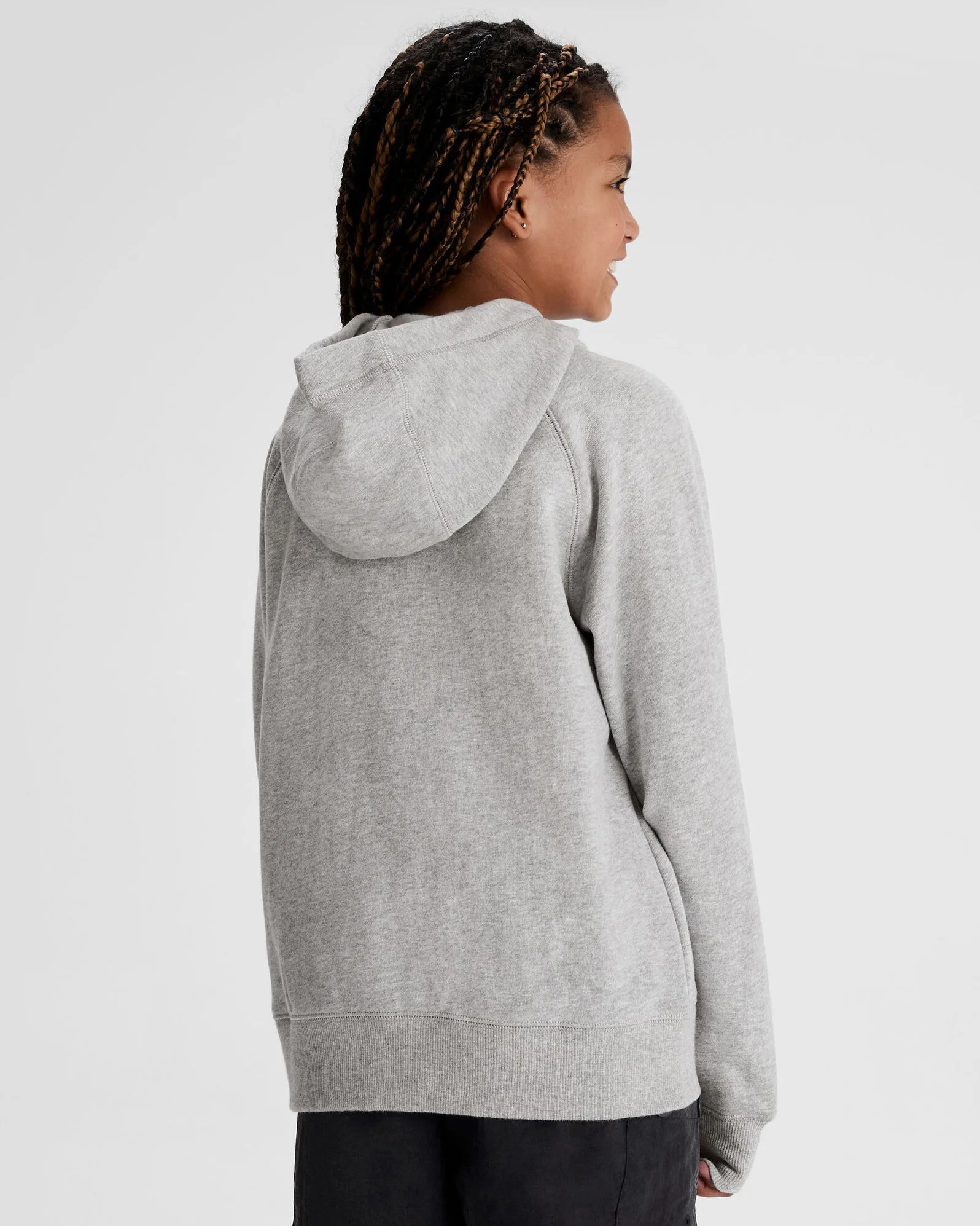 Youth Heritage Logo LT BB Hoodie - Light Grey Marle - Image 4