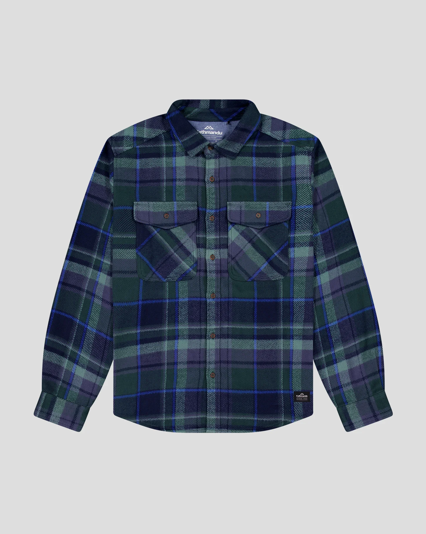Men's Huntly Long Sleeve Shirt - Hut Plaid Deep Forest - Image 10
