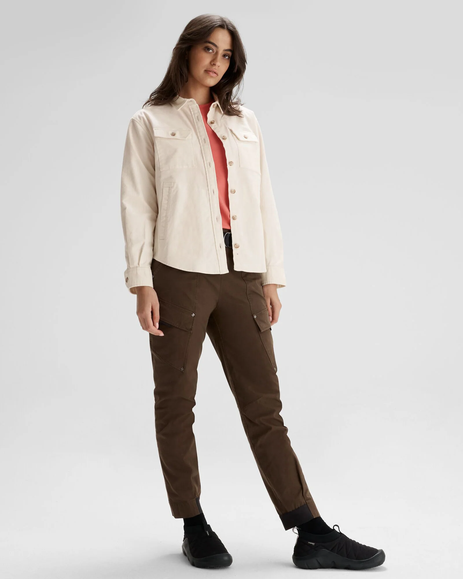 Women's Huntly Moleskin Long Sleeve Shirt - Natural - Image 2