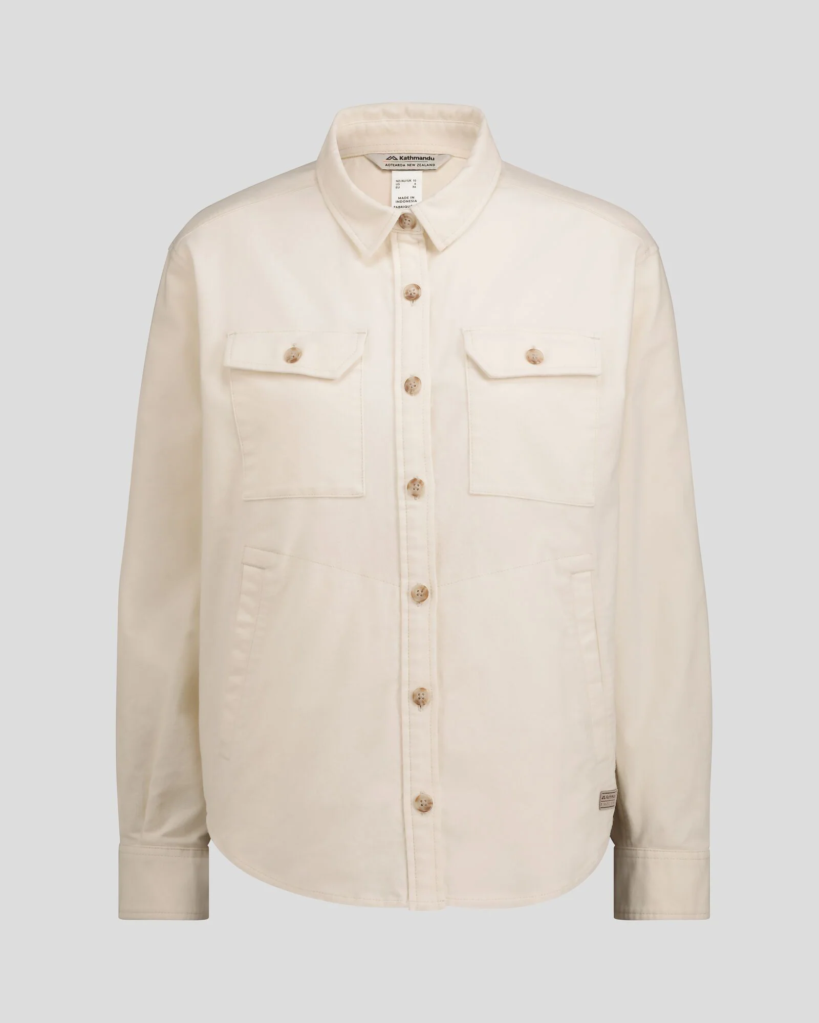 Women's Huntly Moleskin Long Sleeve Shirt - Natural - Image 6