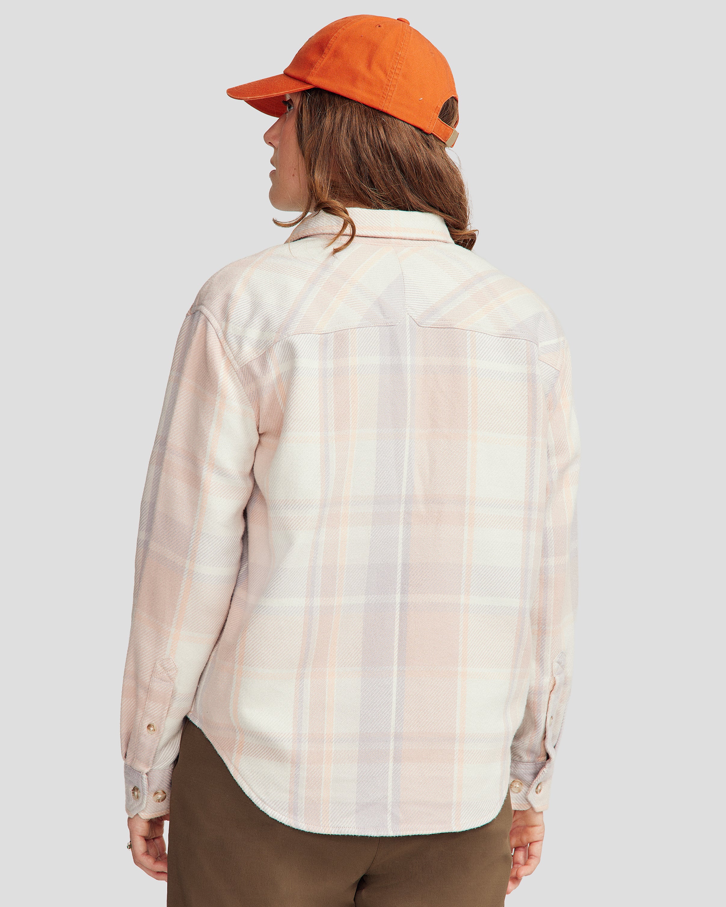 Women’s Huntly Long Sleeve Shirt - Cabin Plaid Shroom - Image 3