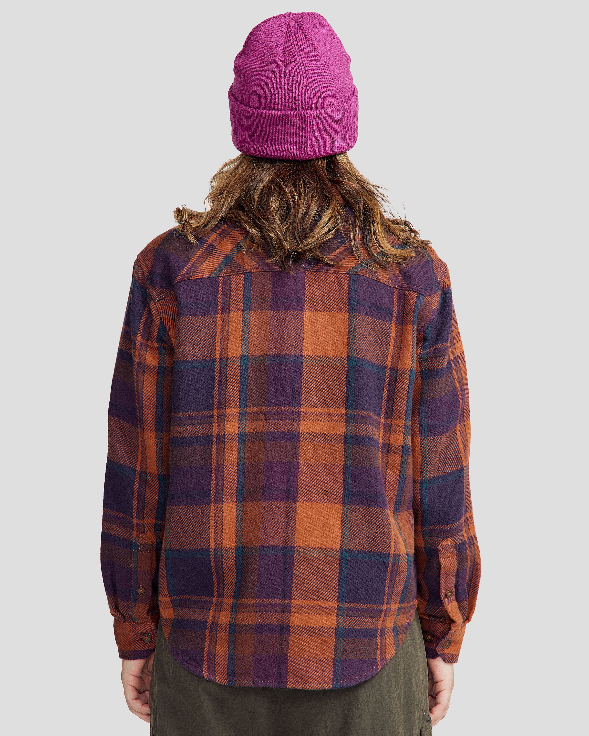 Women’s Huntly Long Sleeve Shirt - Cabin Plaid Woodsy - Image 4
