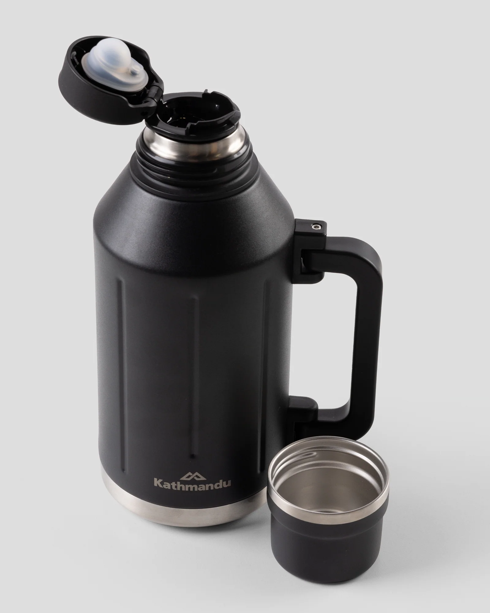 Insulated Flask With Cup - 1.2L - Black Stingray - Image 6