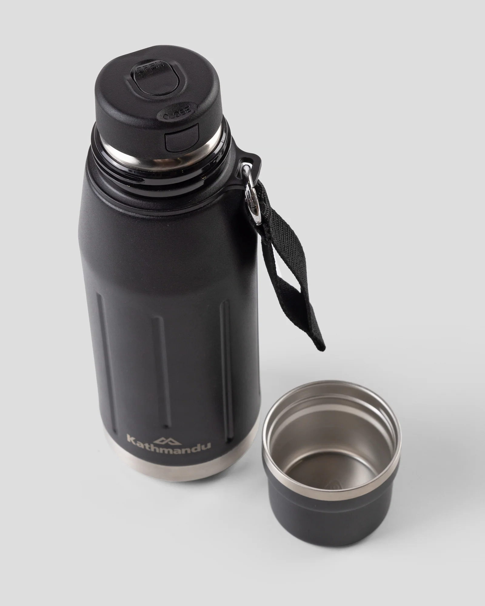 Insulated Flask With Cup - 650 ml - Black Stingray - Image 2