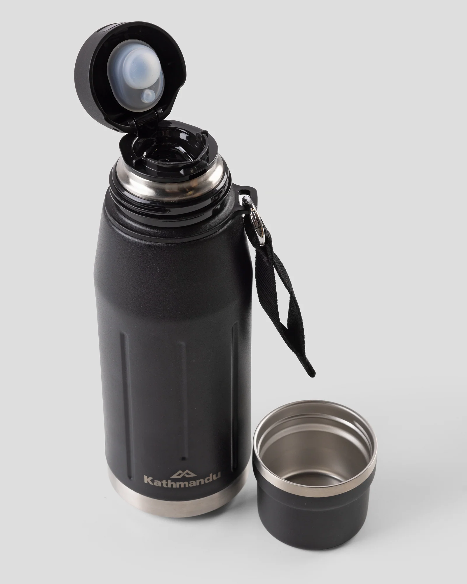 Insulated Flask With Cup - 650 ml - Black Stingray - Image 5