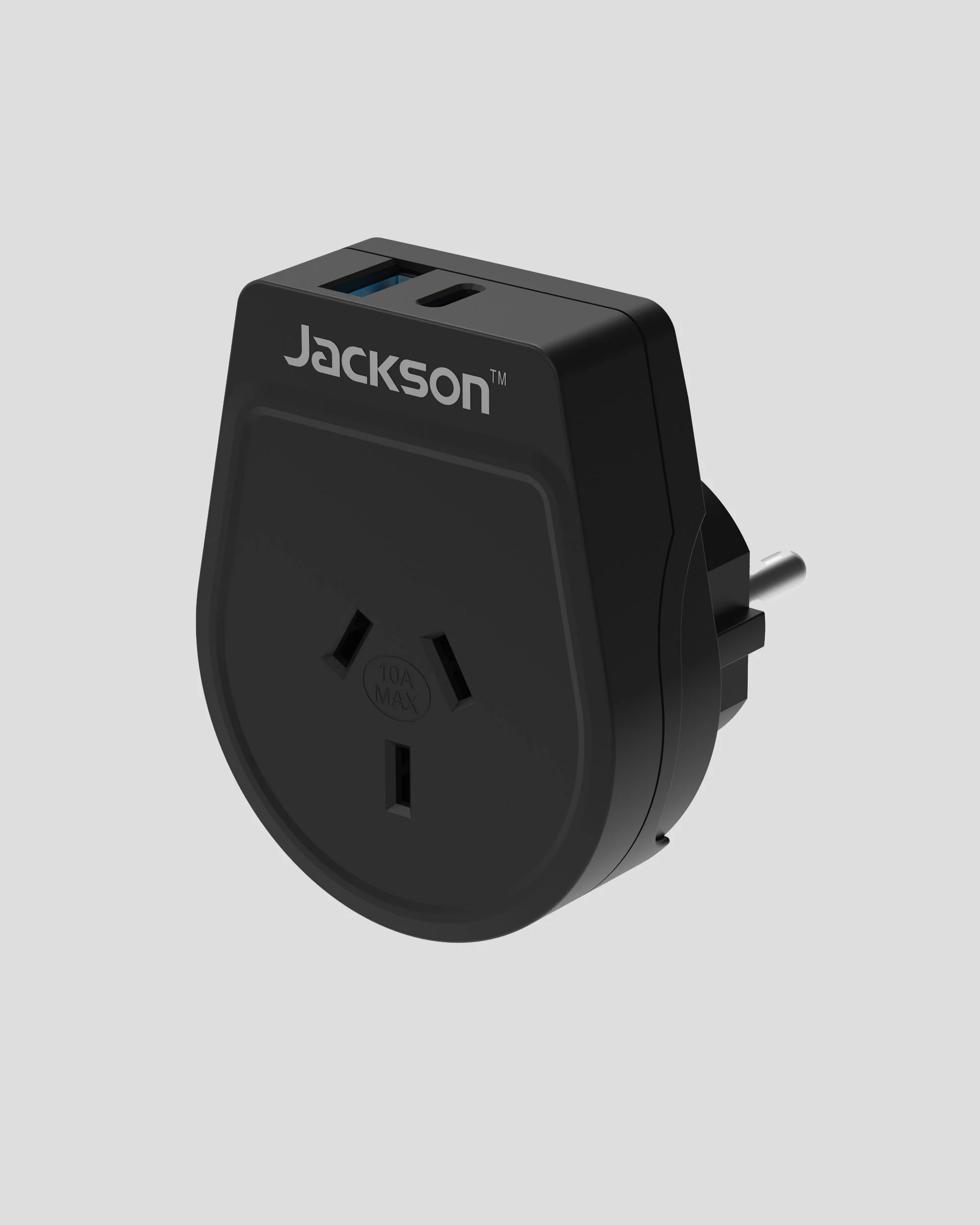 Jackson PD20W USB-A & C Adaptor - EU & Bali - Black