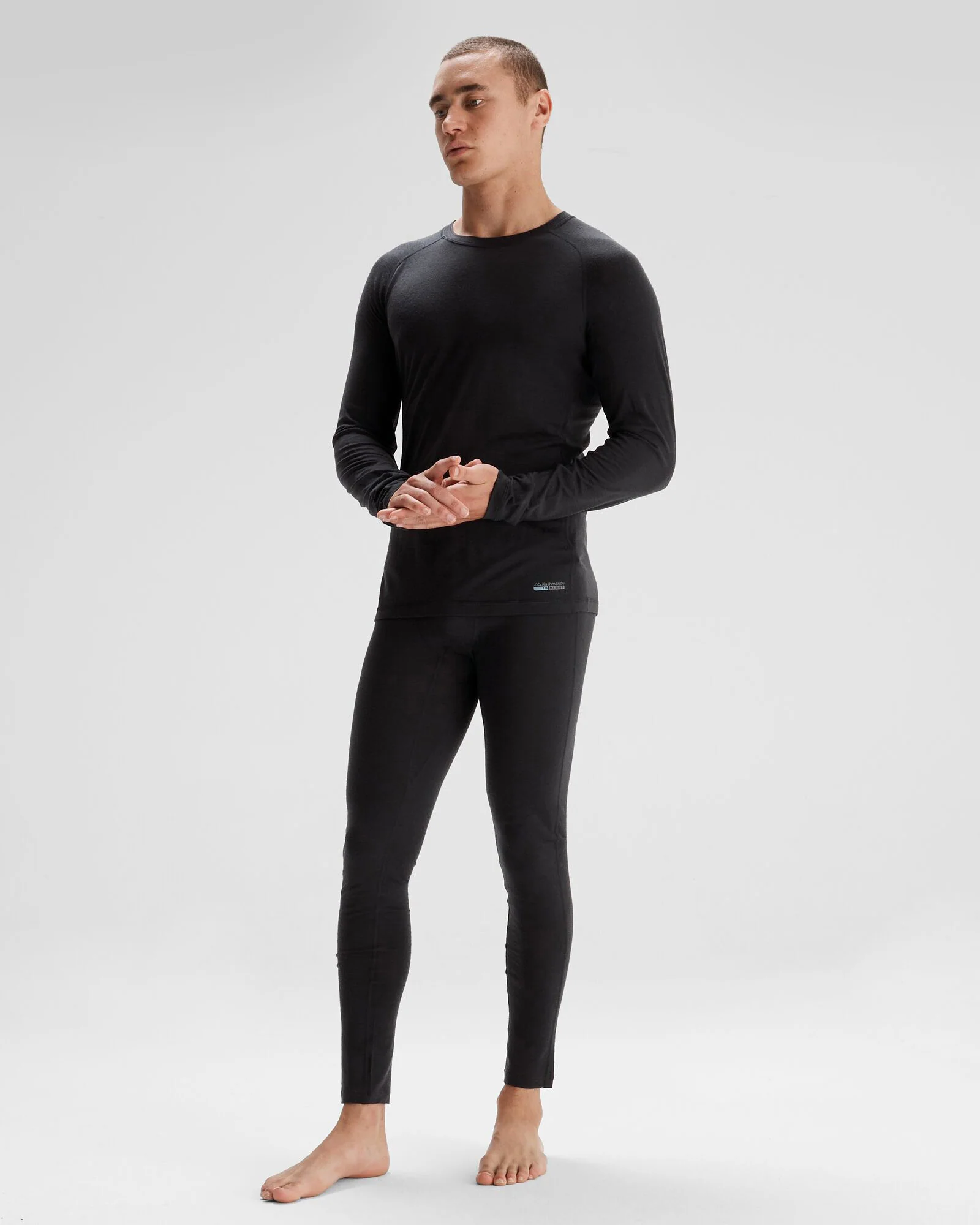 Men's K-Merino 125 Baselayer Long Johns - Black Stingray - Image 2