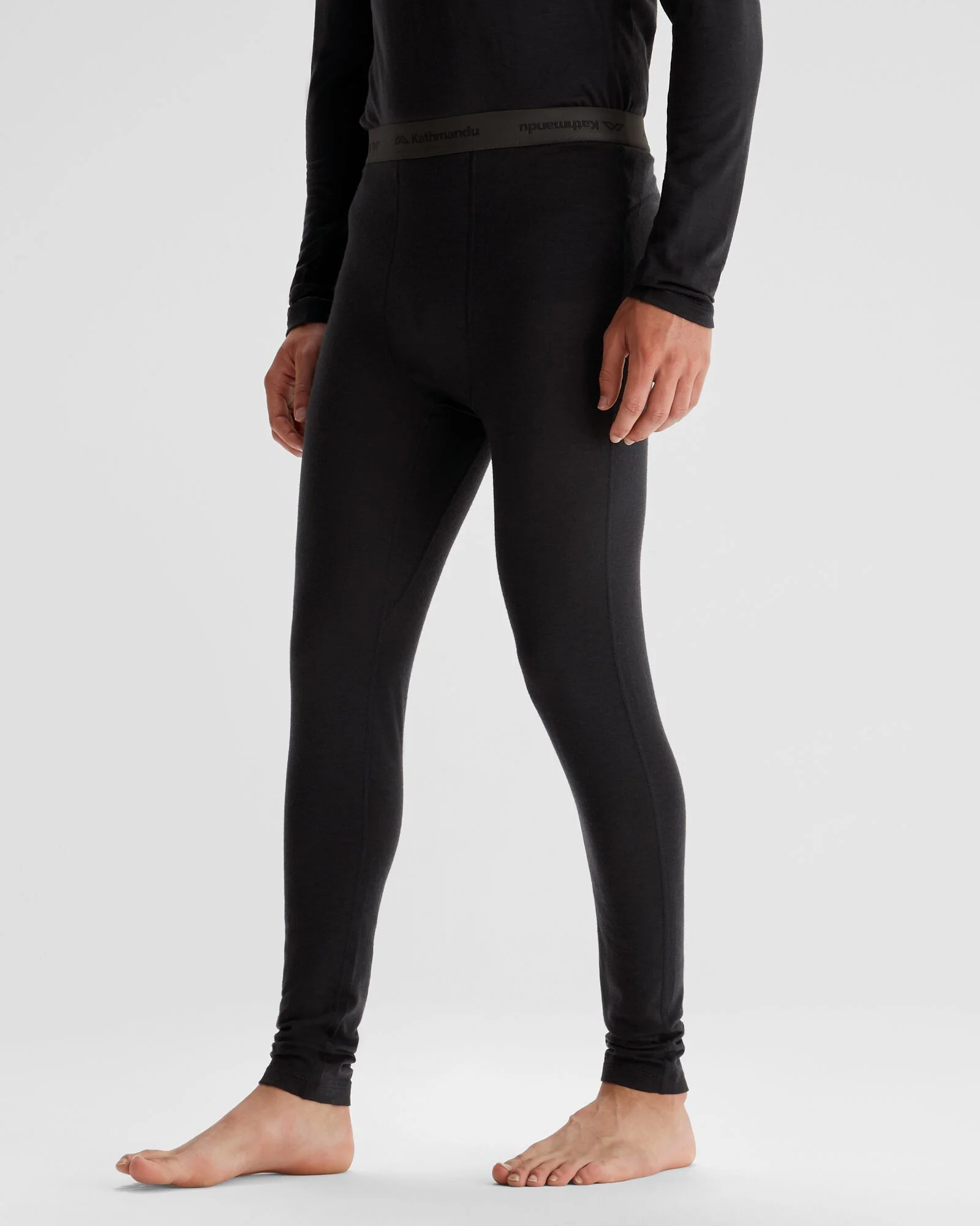 Men's K-Merino 125 Baselayer Long Johns - Black Stingray - Image 3