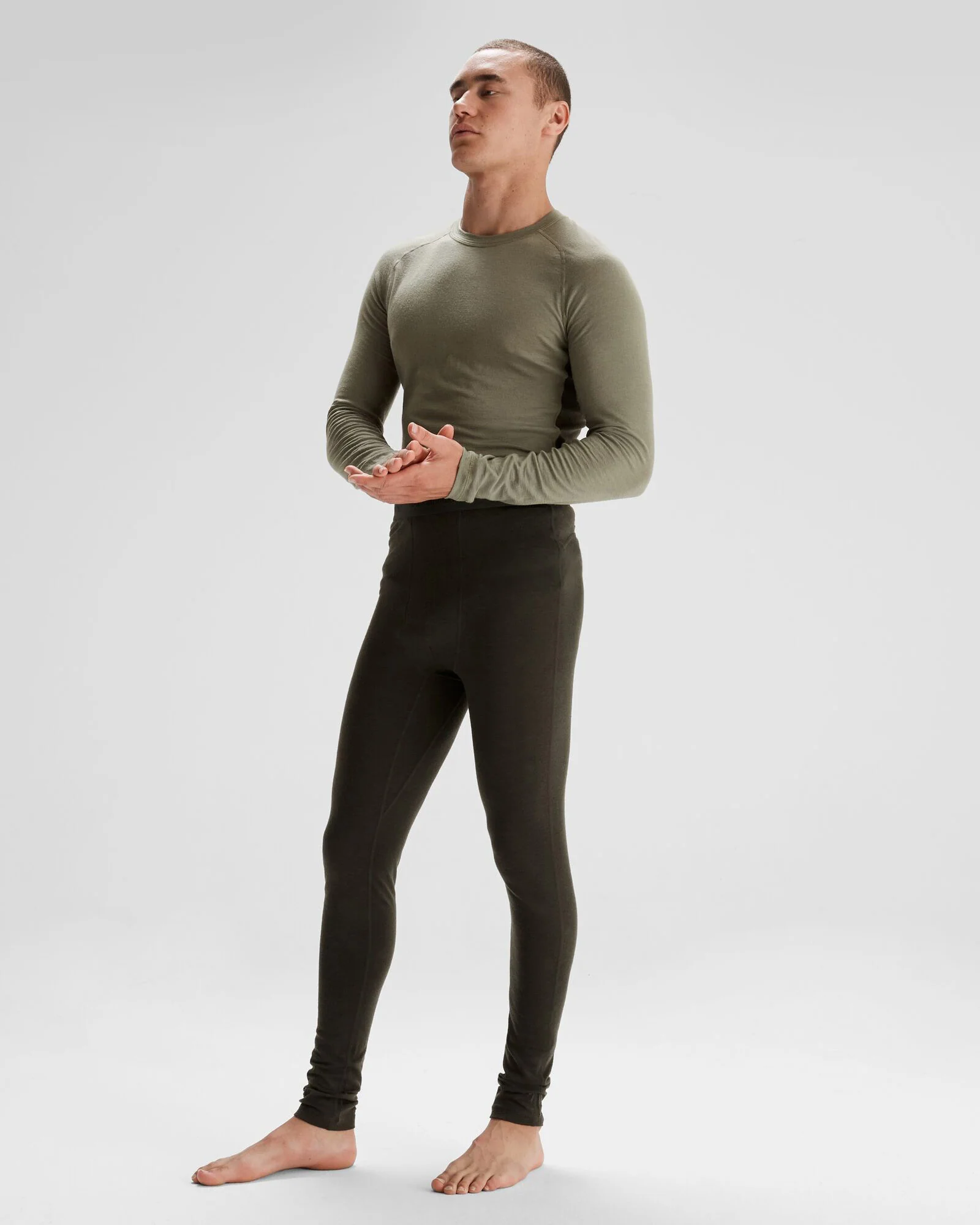 Men's K-Merino 125 Baselayer Long Johns - Dark Moss - Image 2