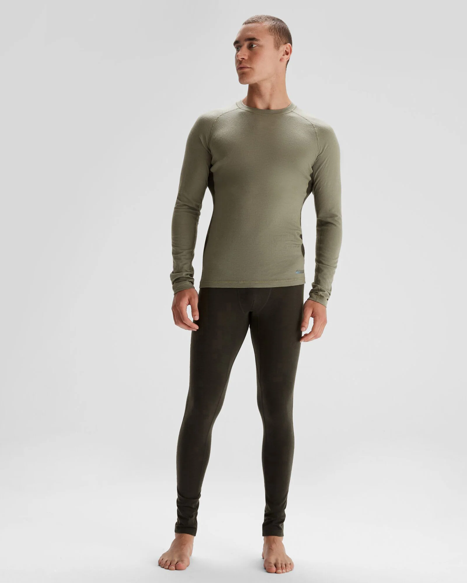 Men's K-Merino 125 Baselayer Top - Beech/Dark Moss - Image 2