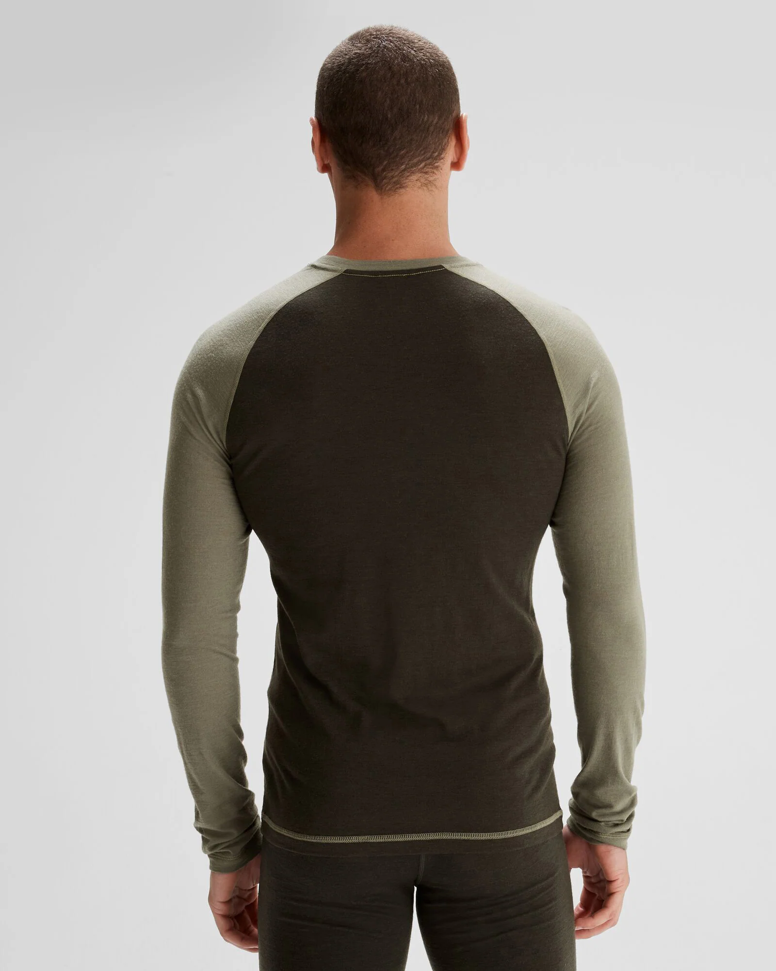 Men's K-Merino 125 Baselayer Top - Beech/Dark Moss - Image 4