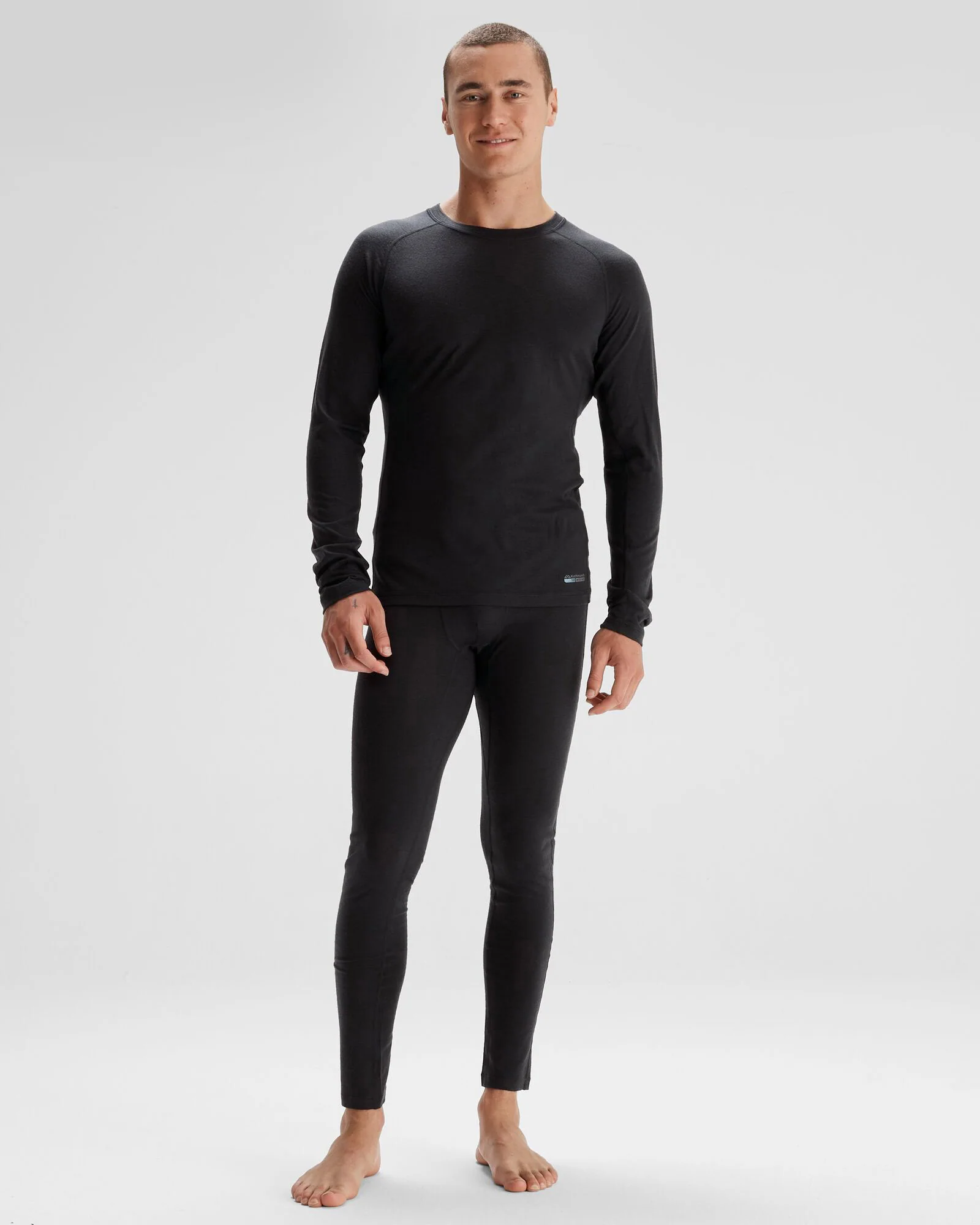 Men's K-Merino 125 Baselayer Top - Black Stingray - Image 2