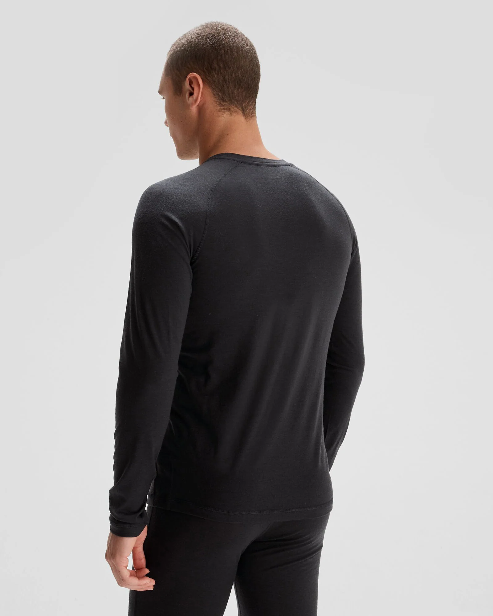 Men's K-Merino 125 Baselayer Top - Black Stingray - Image 4
