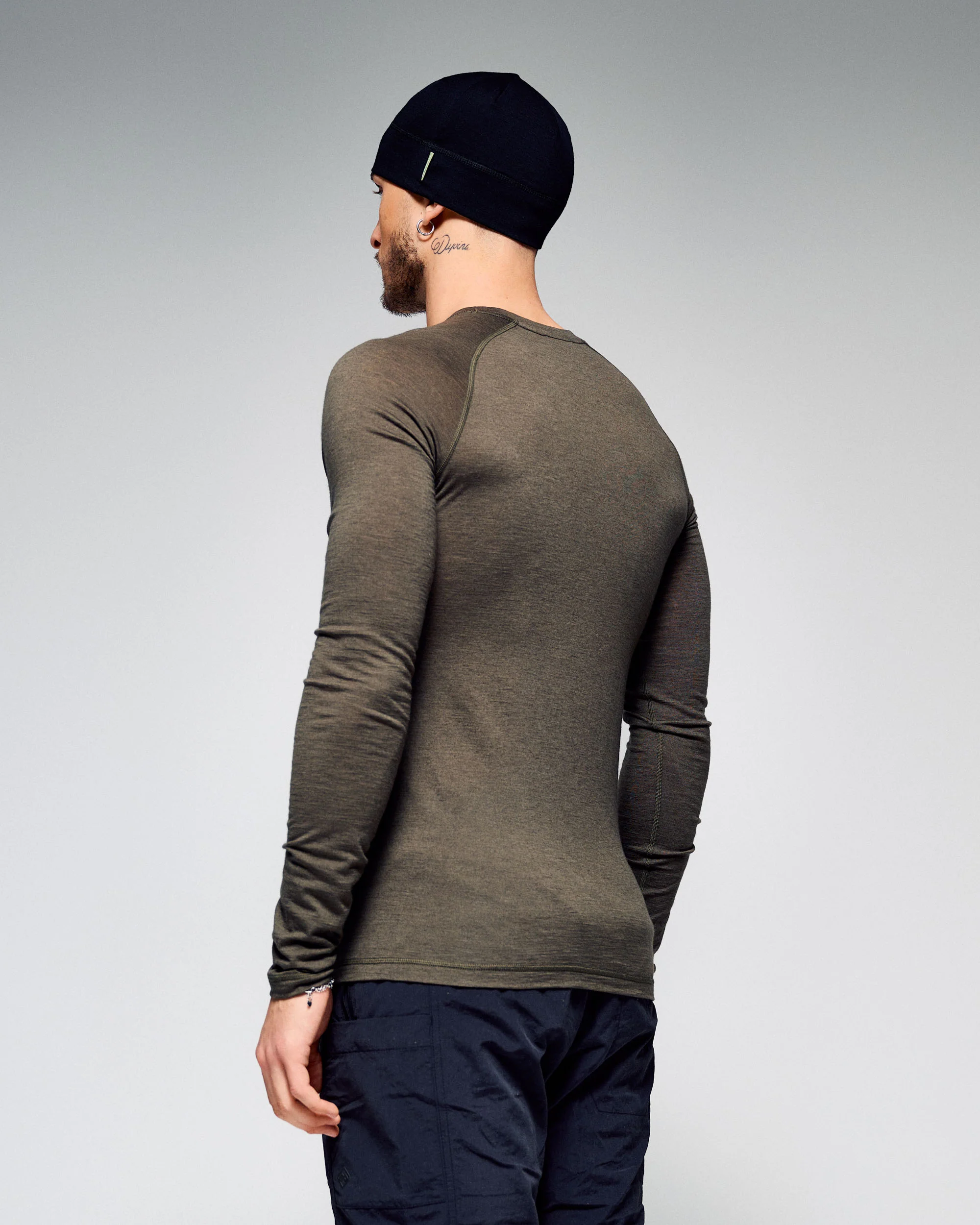 Men's K-Merino 125 Baselayer Long Sleeve Top - Light Moss - Image 3