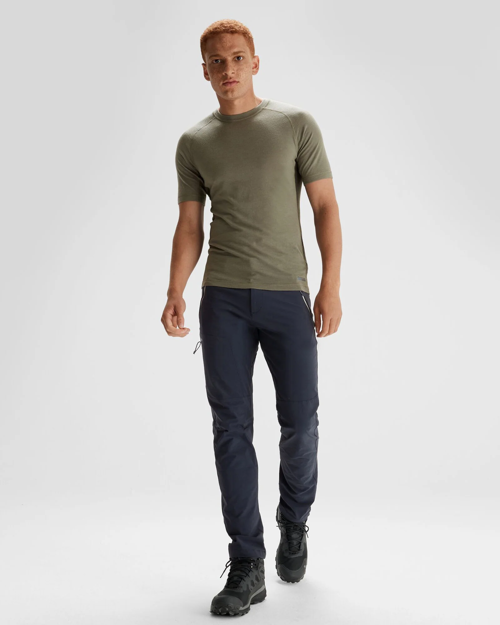 Men's K-Merino 125 Baselayer T-shirt - Beech/Dark Moss - Image 2