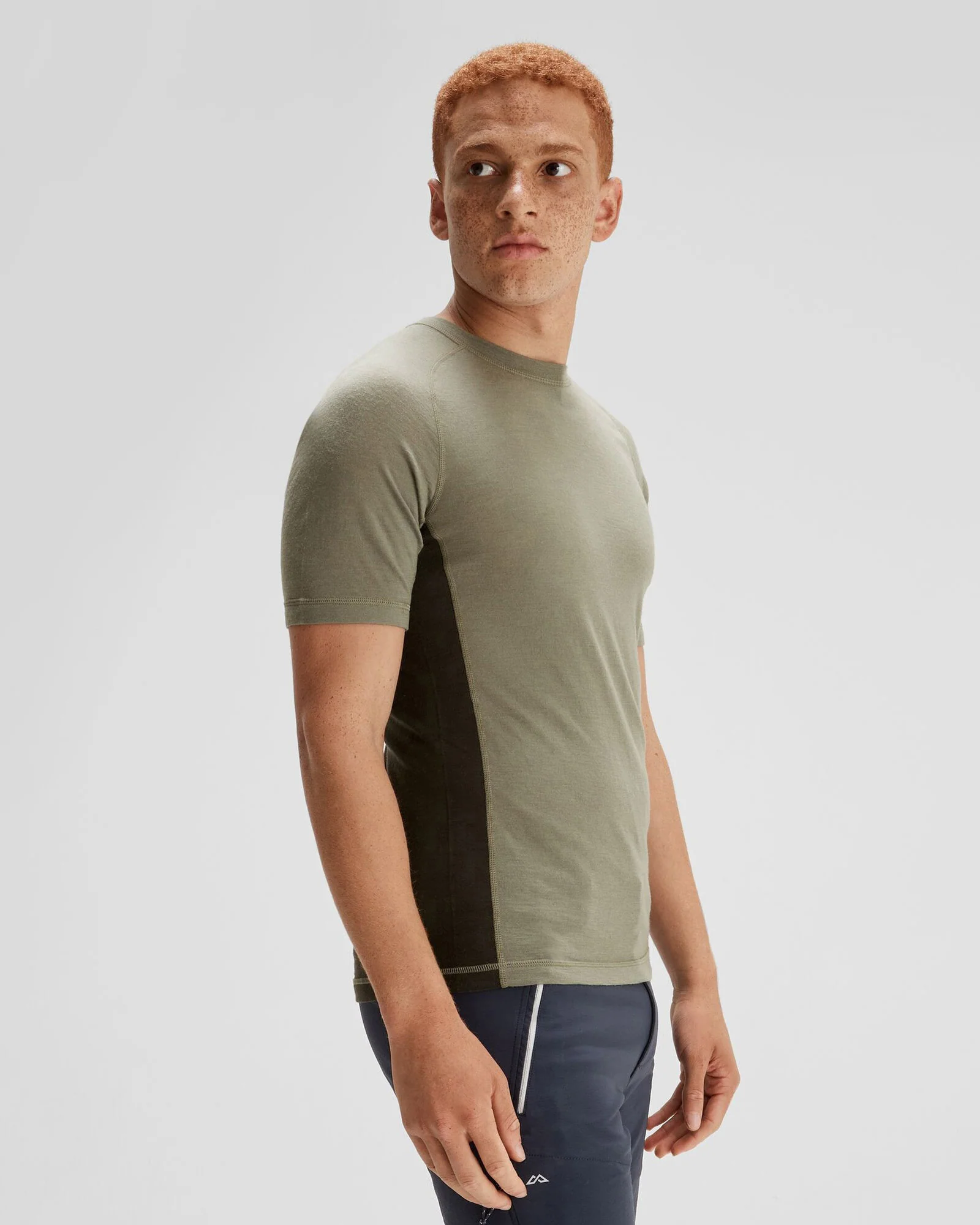 Men's K-Merino 125 Baselayer T-shirt - Beech/Dark Moss - Image 3