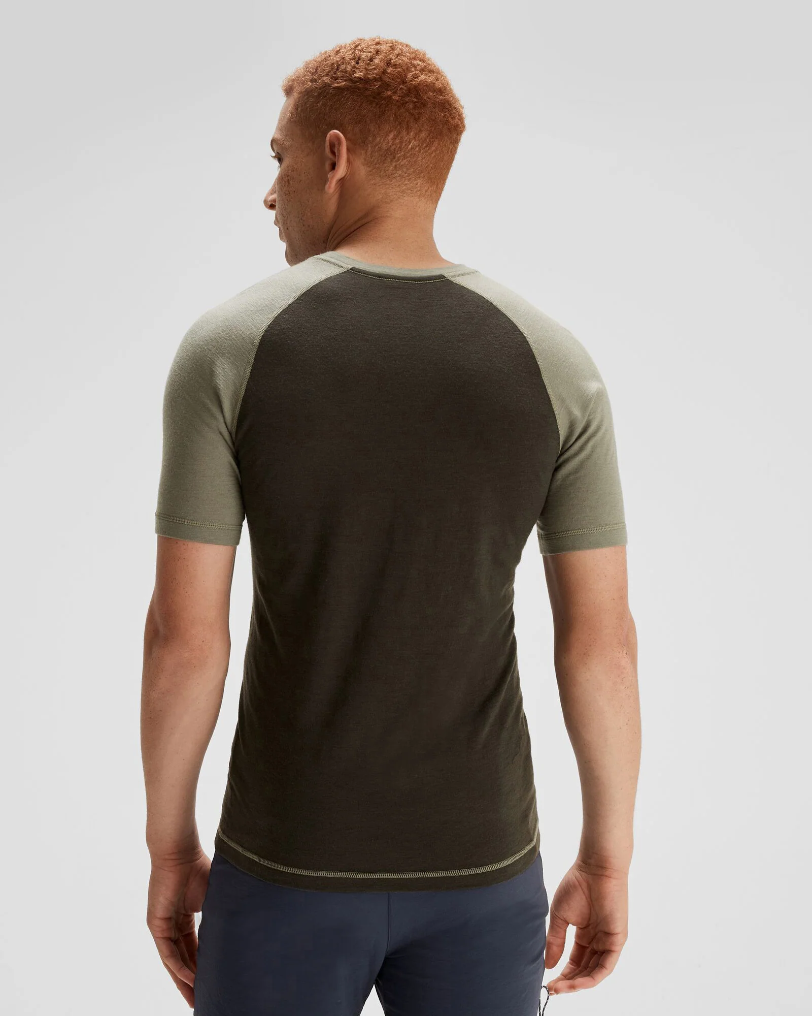 Men's K-Merino 125 Baselayer T-shirt - Beech/Dark Moss - Image 4