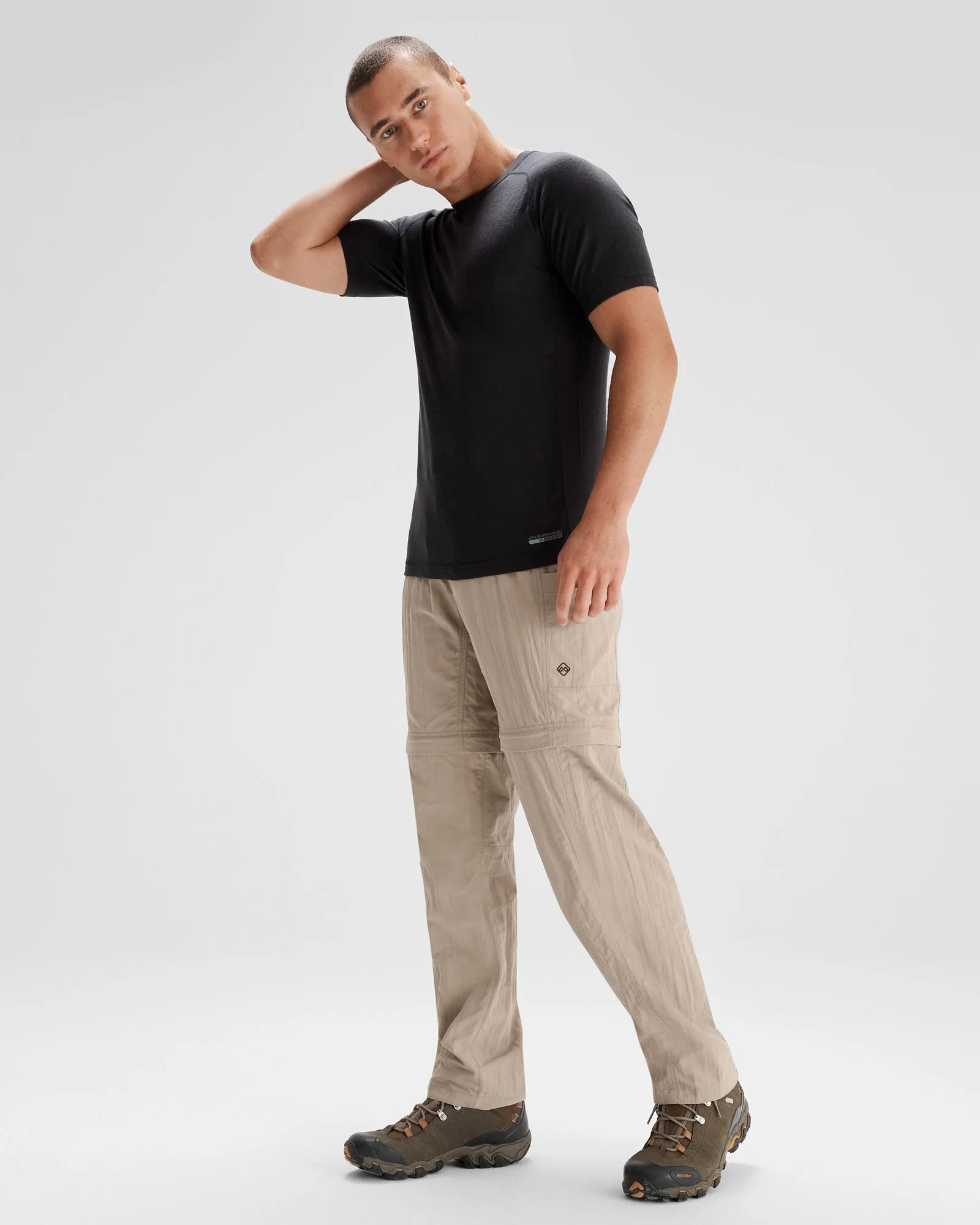 Men's K-Merino 125 Baselayer T-shirt - Black Stingray - Image 2