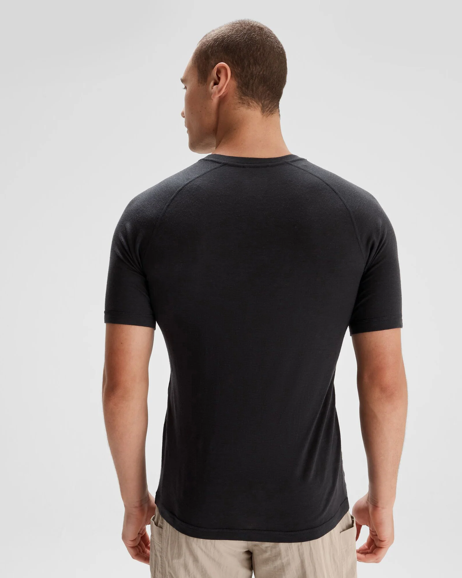 Men's K-Merino 125 Baselayer T-shirt - Black Stingray - Image 4