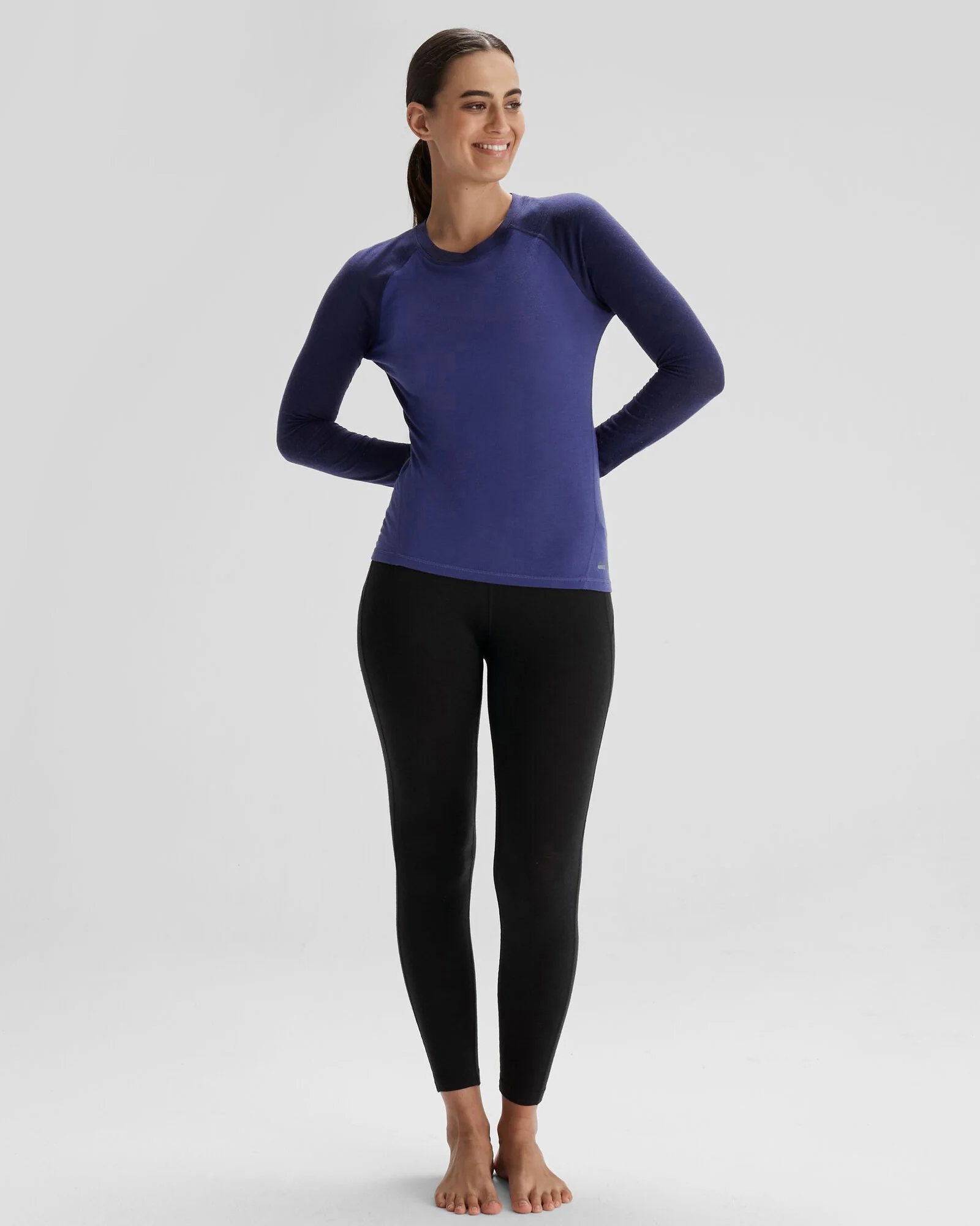 Women's K-Merino 125 Baselayer Top - Horizon Line/Dark Horizon - Image 2