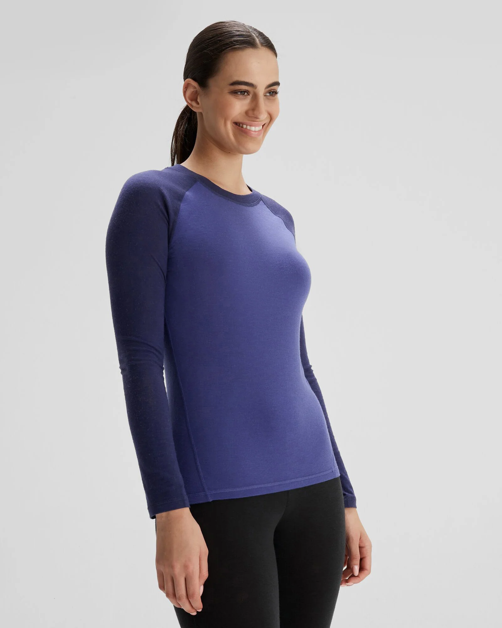 Women's K-Merino 125 Baselayer Top - Horizon Line/Dark Horizon - Image 3