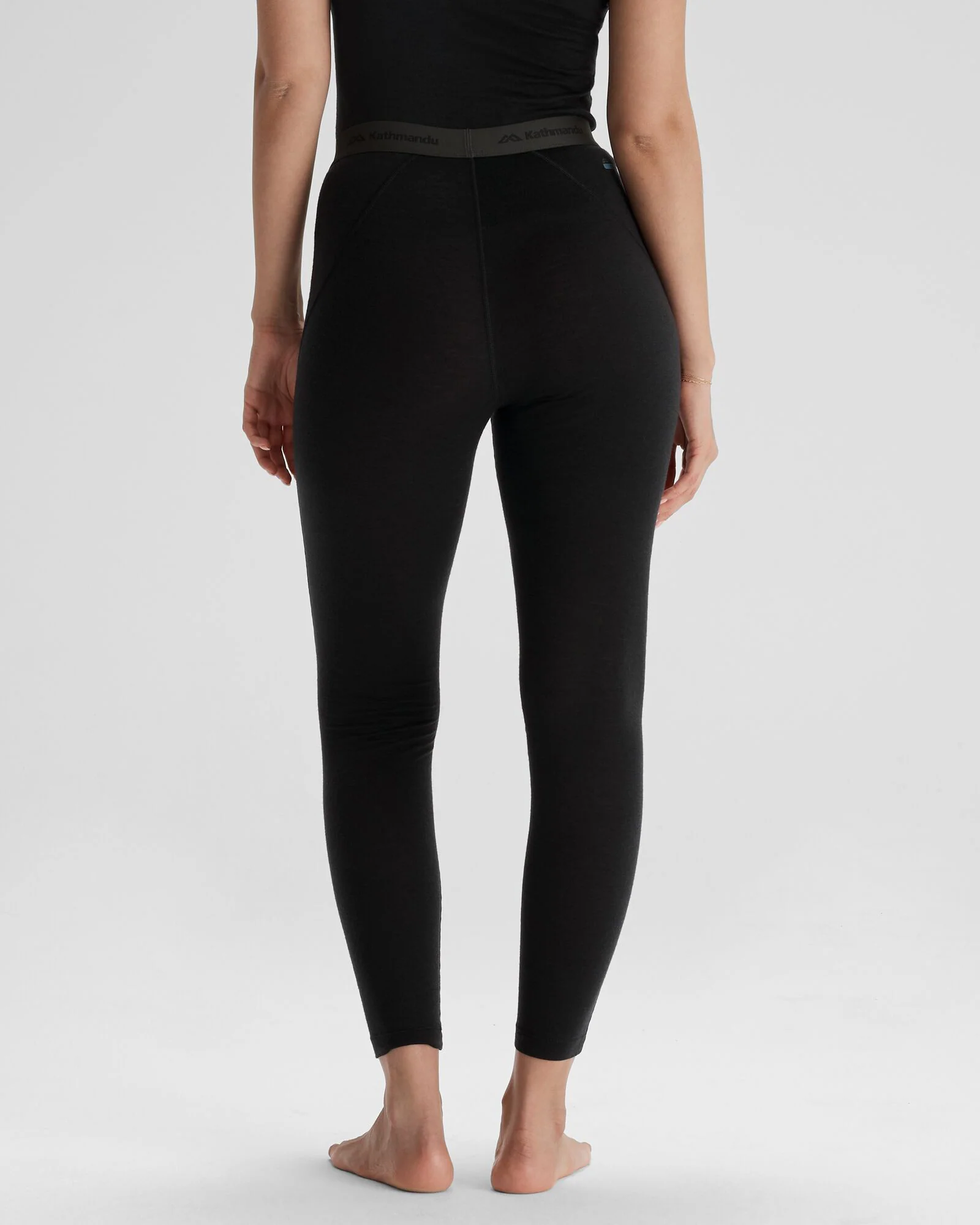 Women's K-Merino 125 Baselayer Leggings - Black Stingray - Image 4