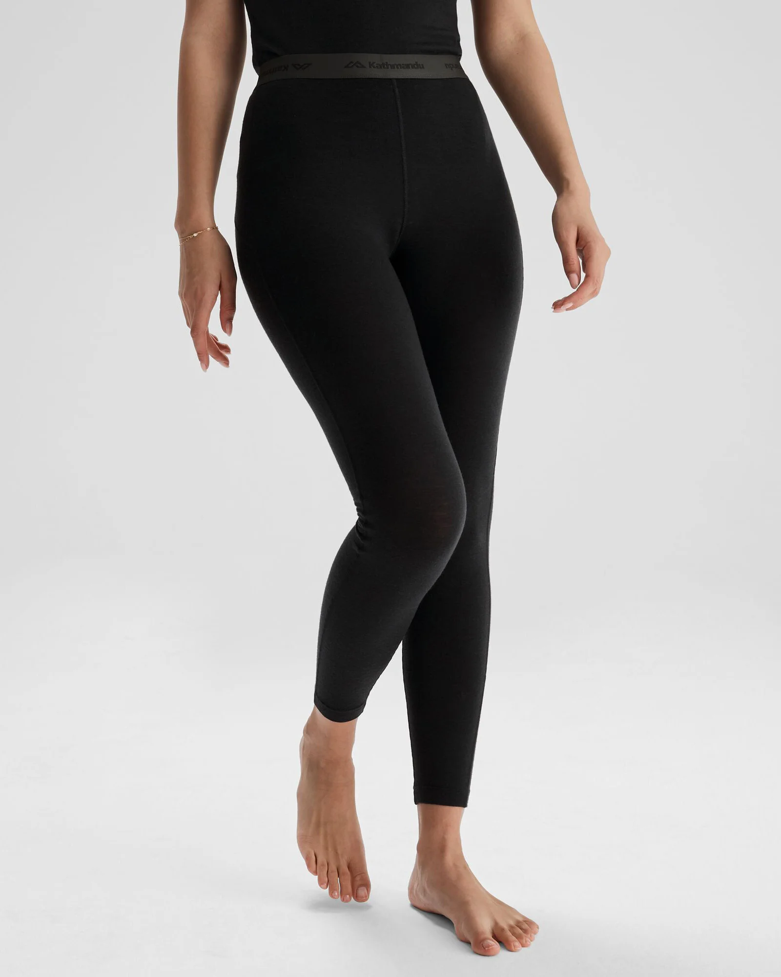 Women's K-Merino 125 Baselayer Leggings - Black Stingray - Image 5