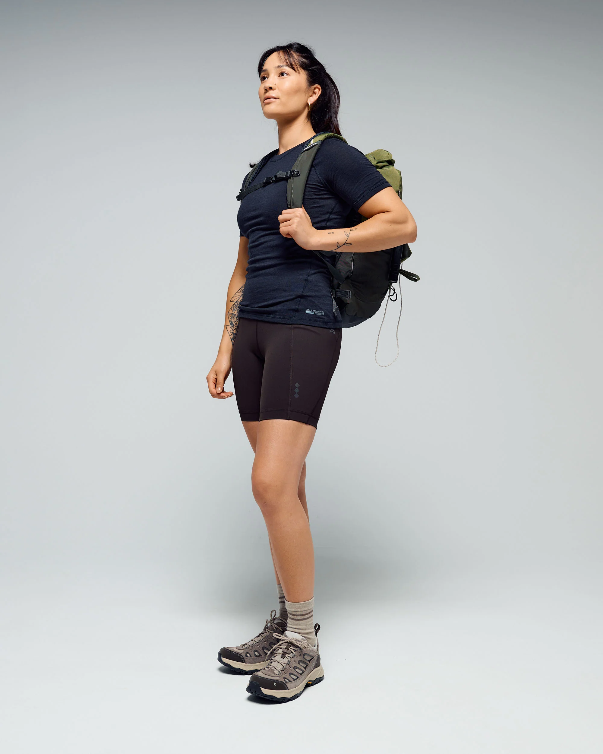 Women's K-Merino 125 Baselayer T-Shirt - Black Stingray - Image 5