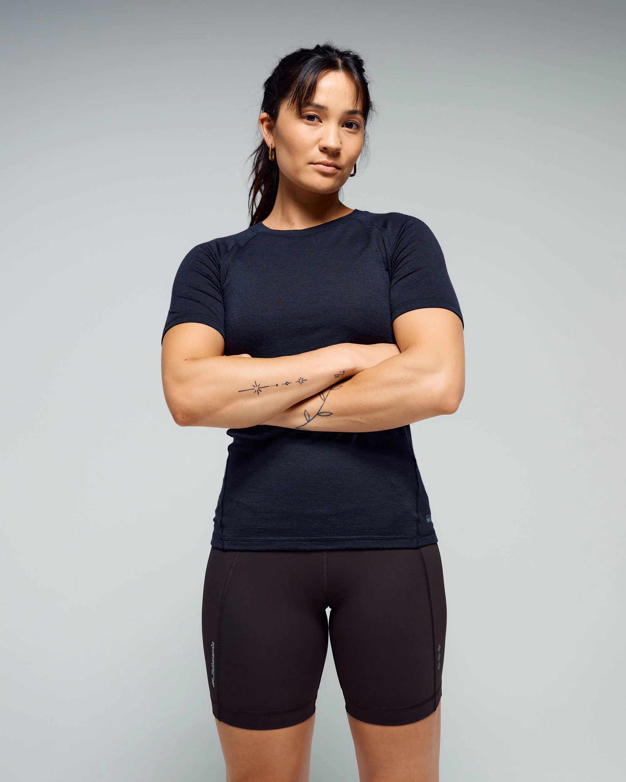 Women's K-Merino 125 Baselayer T-Shirt - Black Stingray - Image 6