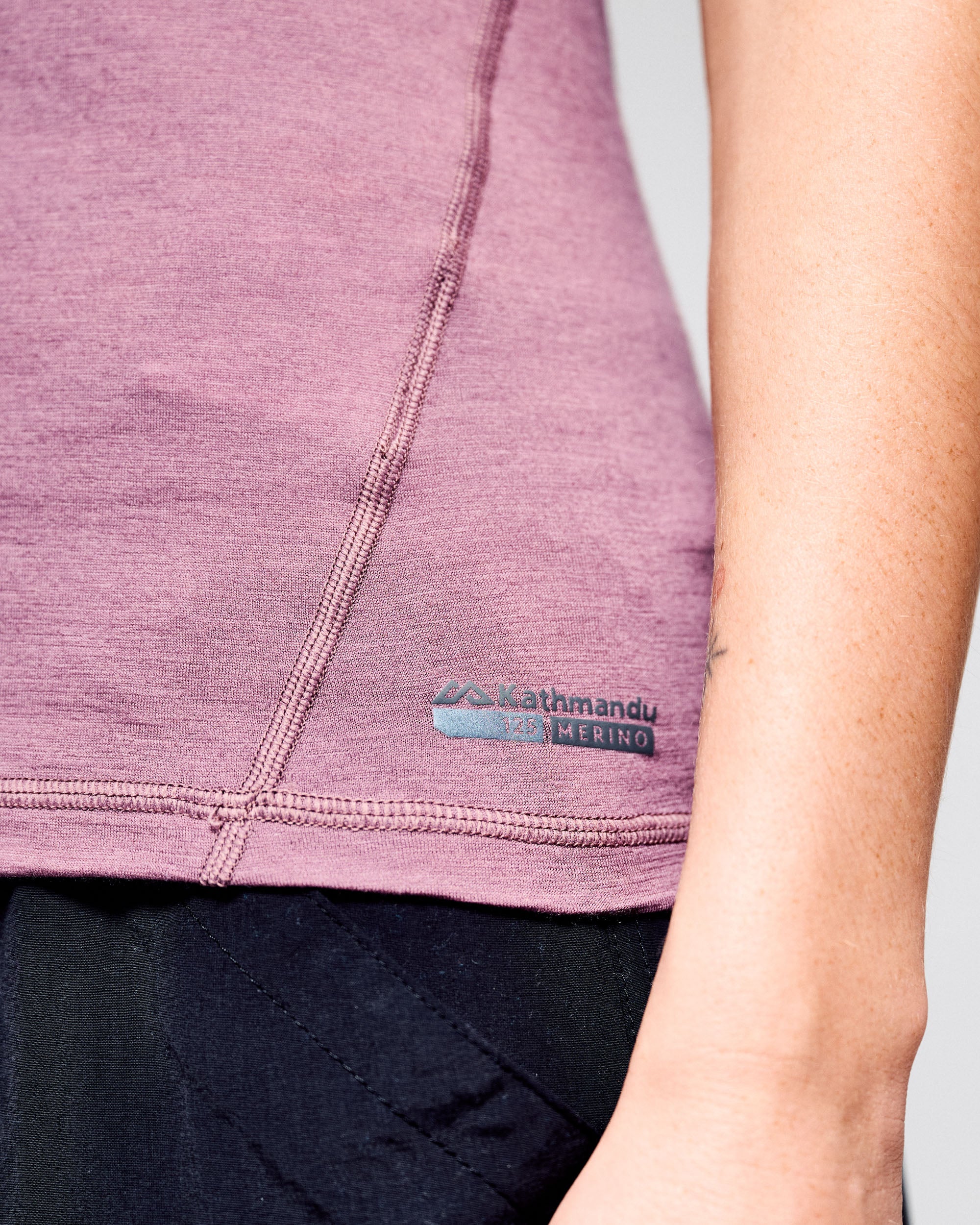 Women's K-Merino 125 Baselayer S/S Tee - Dark Thistle - Image 3