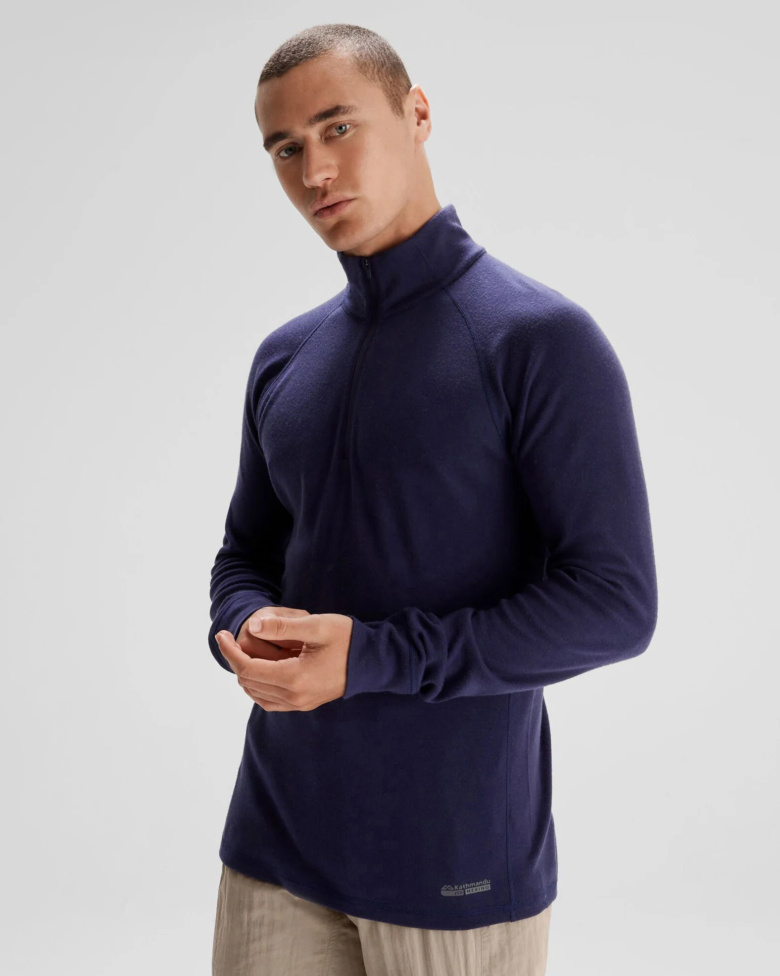 Men's K-Merino 250 Quarter Zip Long Sleeve - Dark Horizon - Image 3