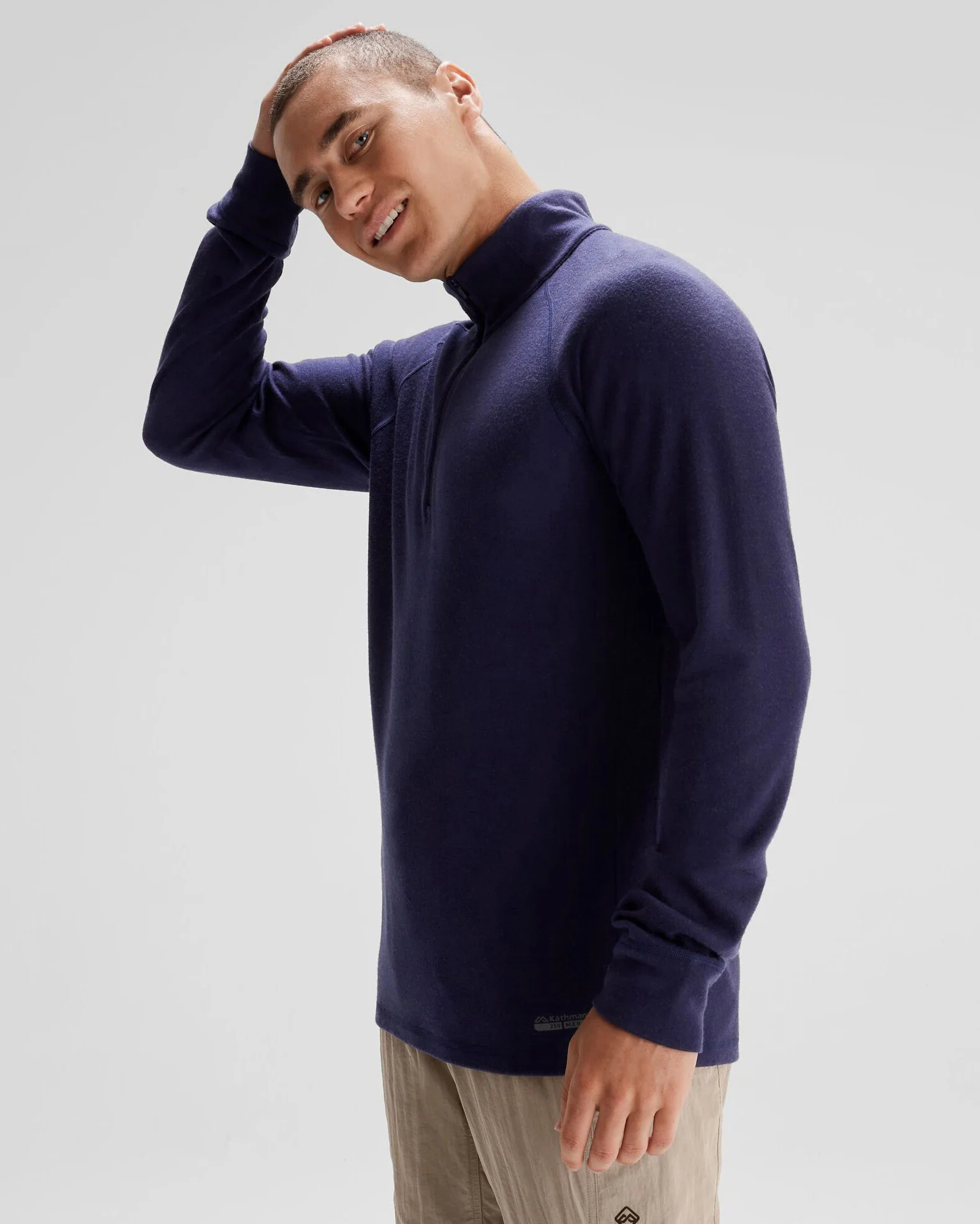 Men's K-Merino 250 Quarter Zip Long Sleeve - Dark Horizon - Image 5