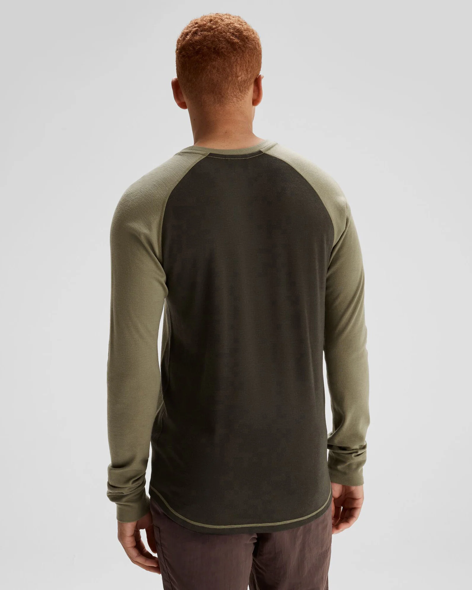 Men's K-Merino 250 Long Sleeve Top  - Beech/Dark Moss - Image 4