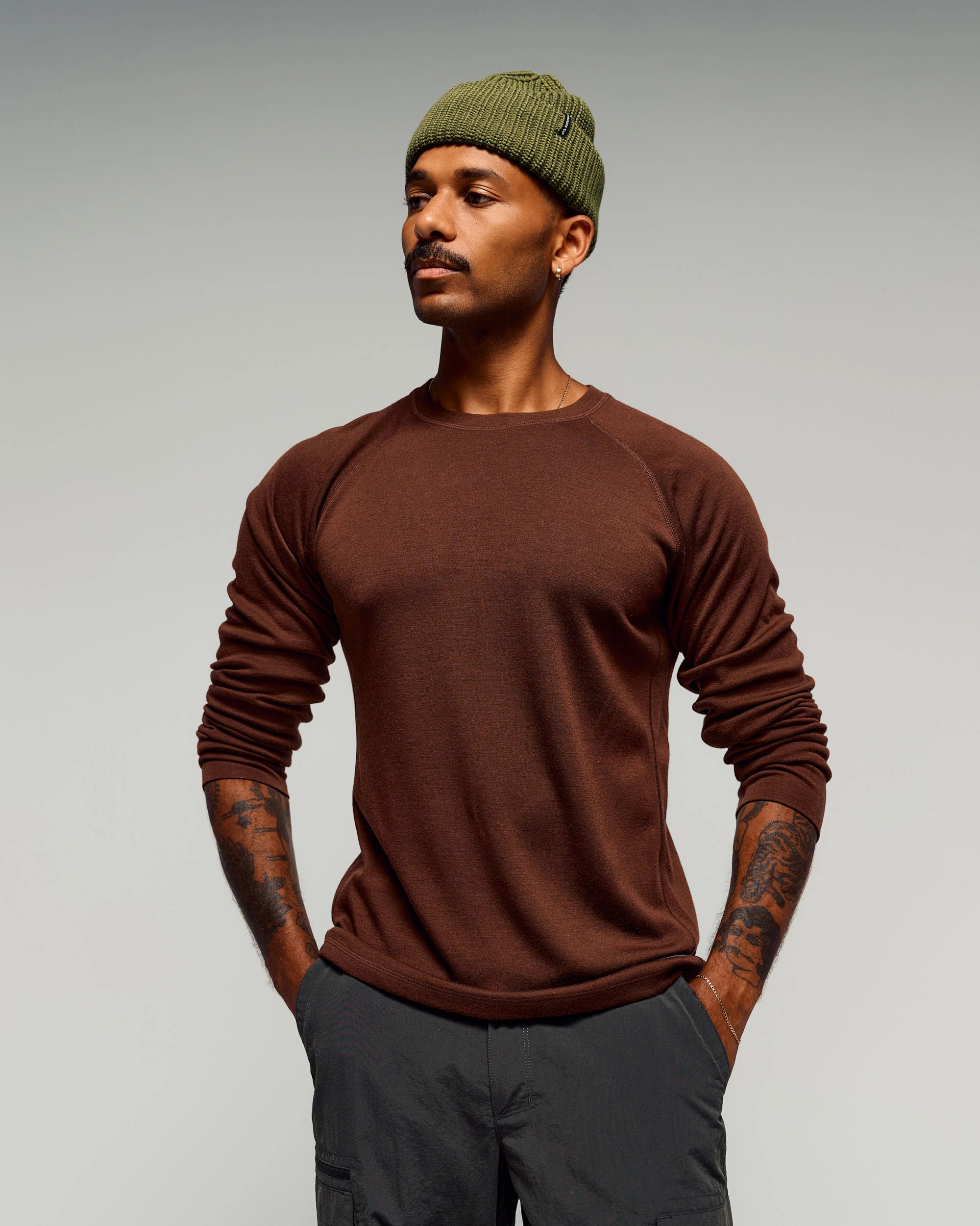 Men's K-Merino 250 Long Sleeve Top - Cocoa - Image 2