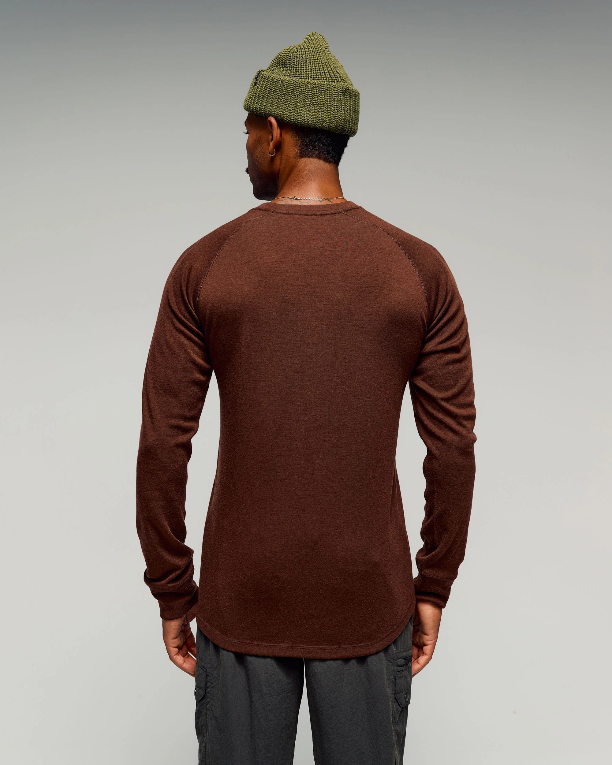 Men's K-Merino 250 Long Sleeve Top - Cocoa - Image 3